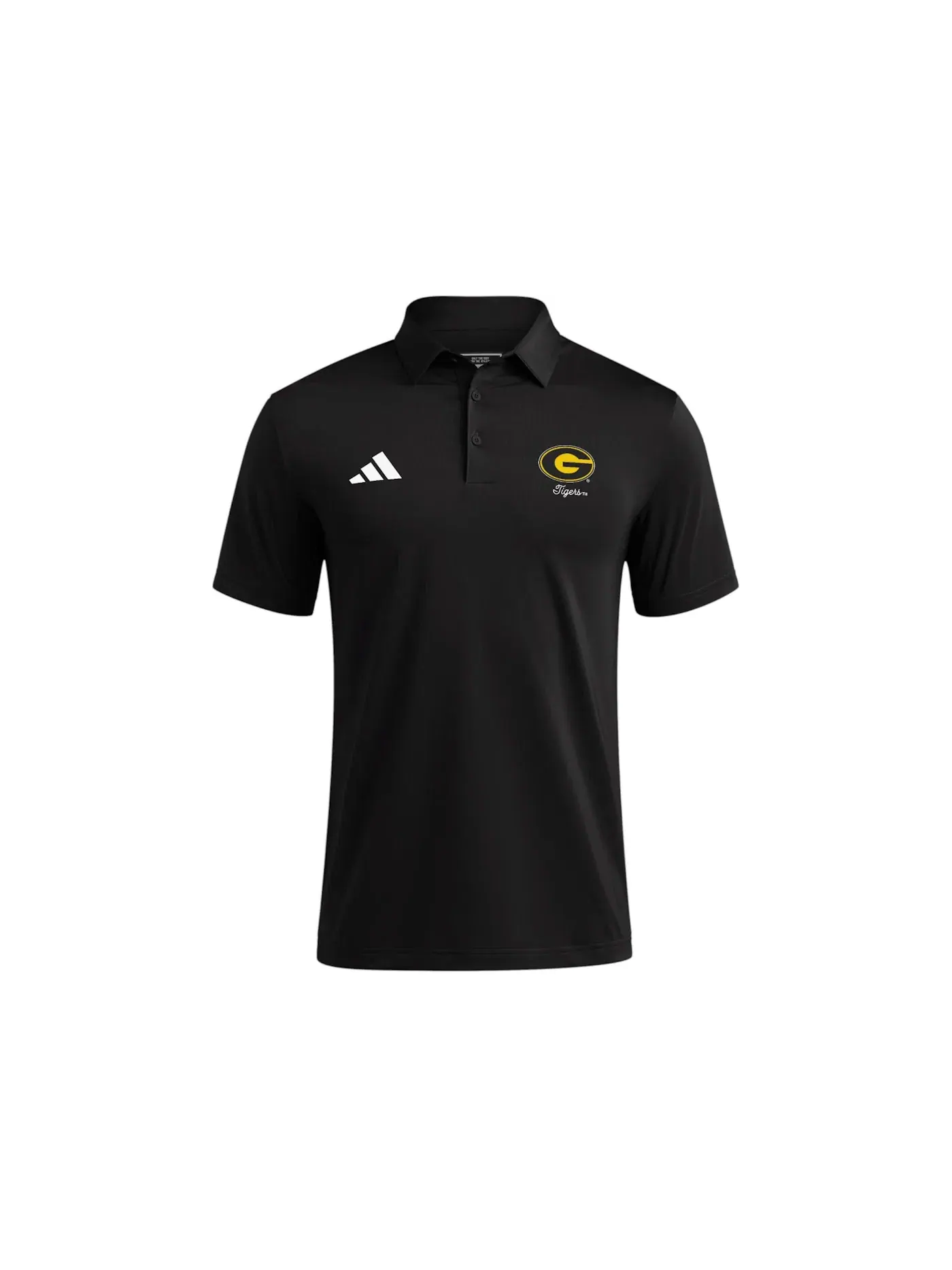Мужская рубашка-поло с принтом Grambling St Tigers Ultimate365 Solid Polo Shirt Adidas — изображение 1 из 1, черный/белый