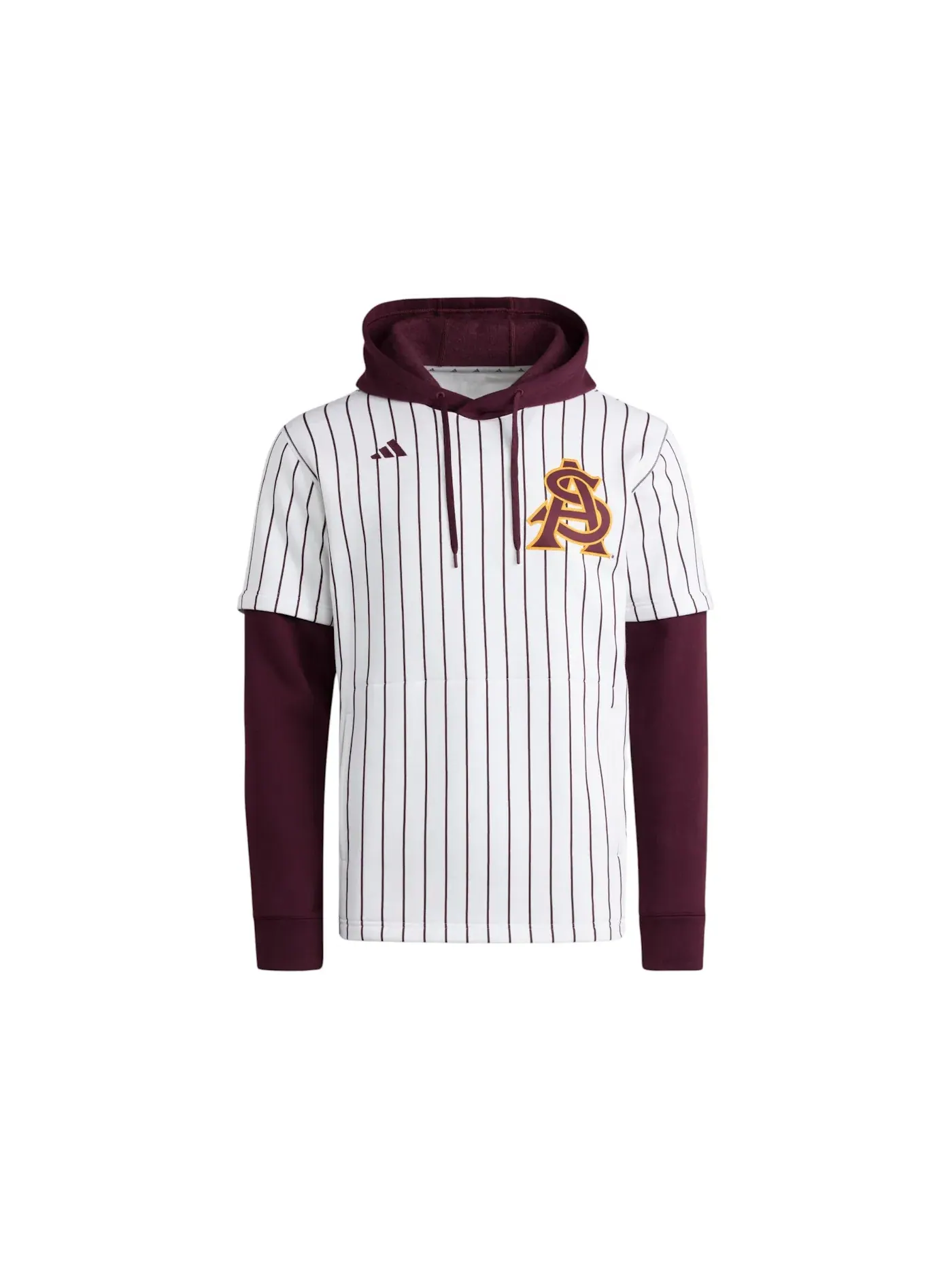 Мужская джерси с капюшоном Arizona State White Team Maroon Adidas — изображение 1 из 1, белый