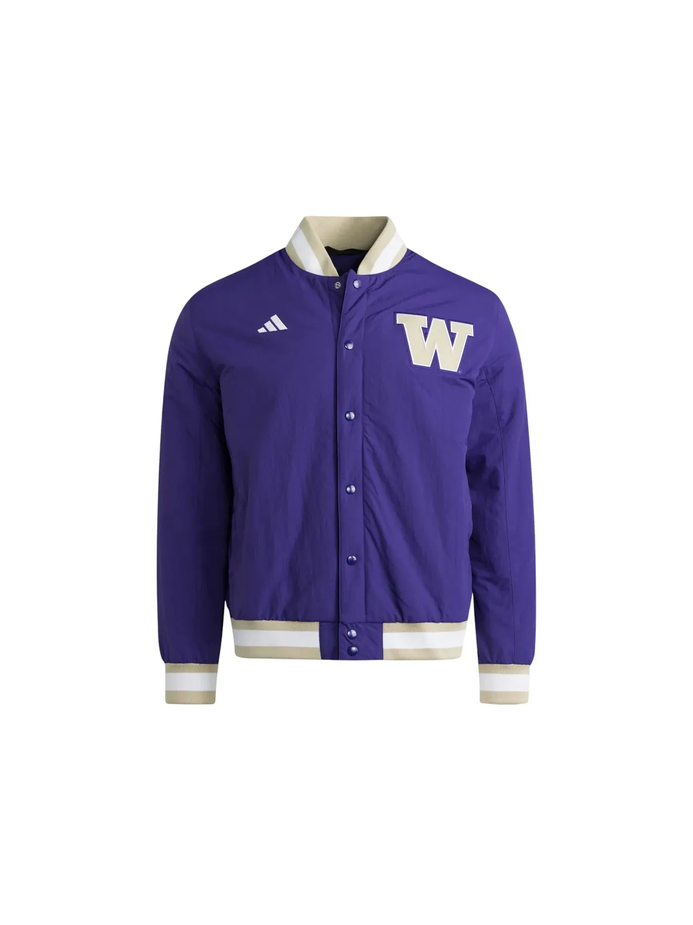 Мужская куртка с длинным рукавом Adidas Huskies Coaches Dugout Jacket Washington Team College Purple — изображение 1 из 1