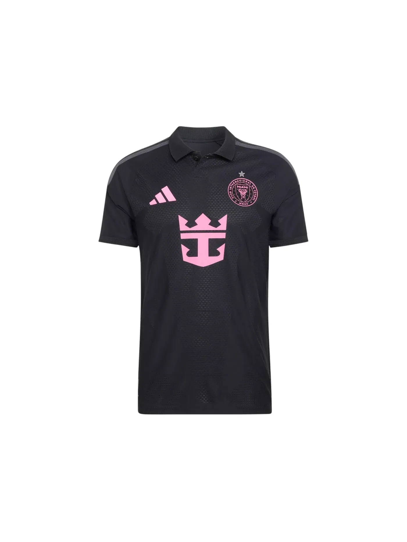 Мужская футбольная джерси CF 26 Away Authentic Adidas — изображение 1 из 1, черный розовый