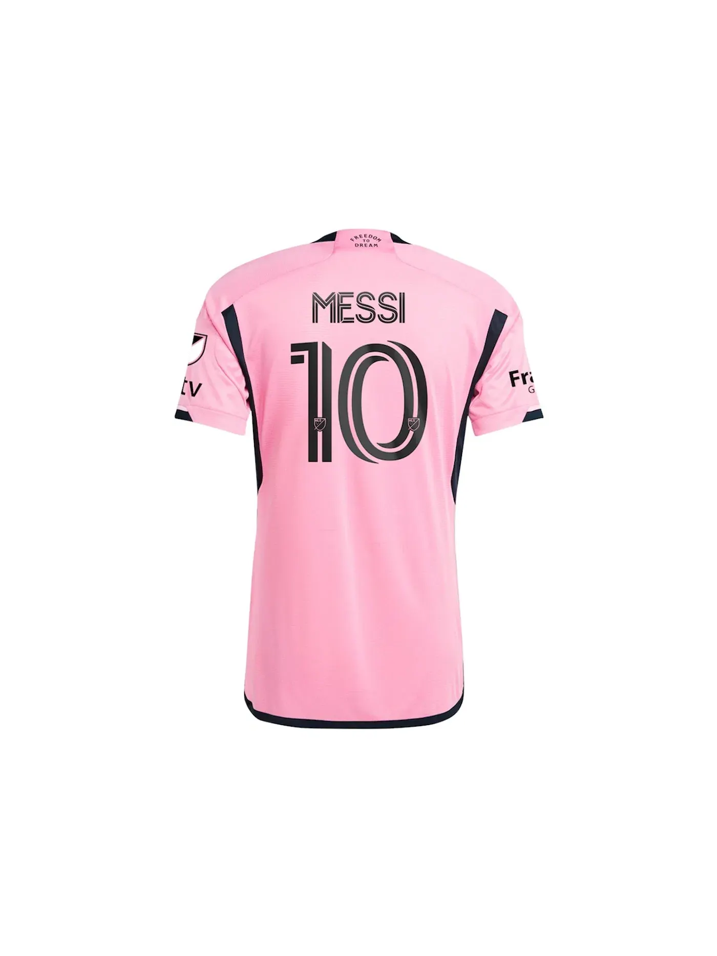 Мужская футбольная джерси с принтом Lionel Messi Adidas — изображение 2 из 2, розовый