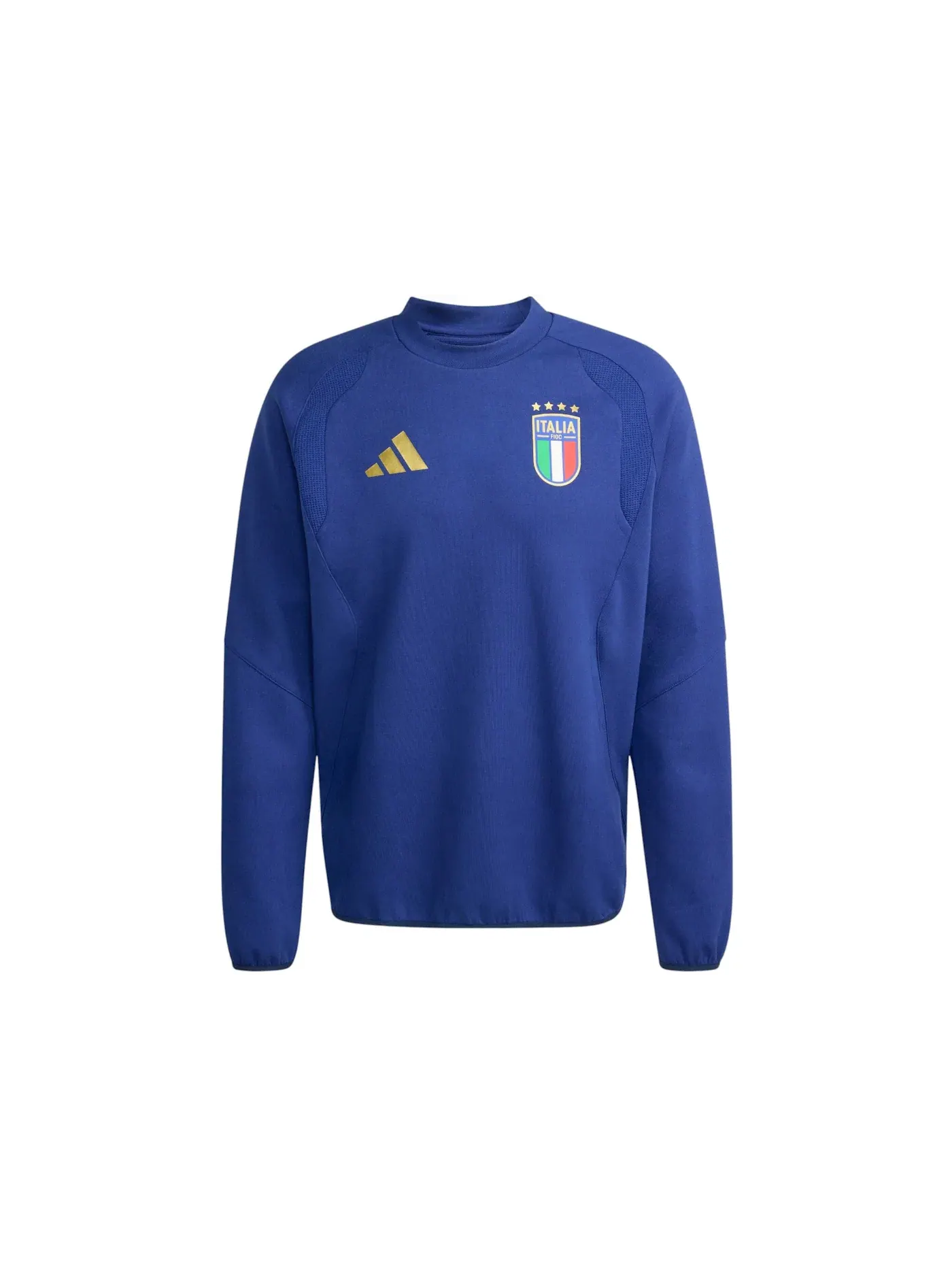 Мужской свитшот с длинным рукавом Adidas Italy Tiro Travel Crew Sweatshirt — изображение 1 из 1, синий