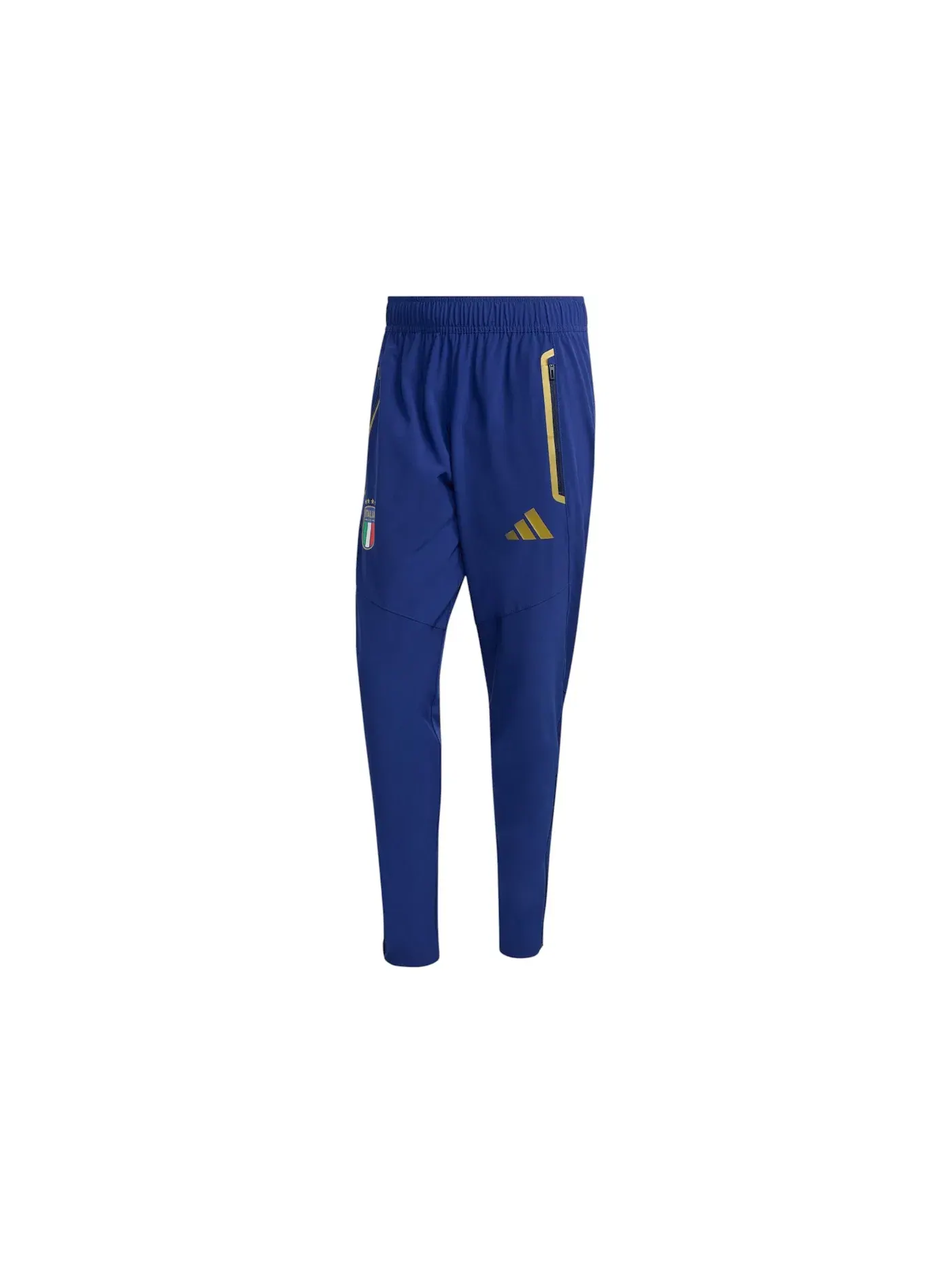Мужские спортивные брюки с логотипом Adidas Italy Tiro Travel Pants — изображение 1 из 1, синий