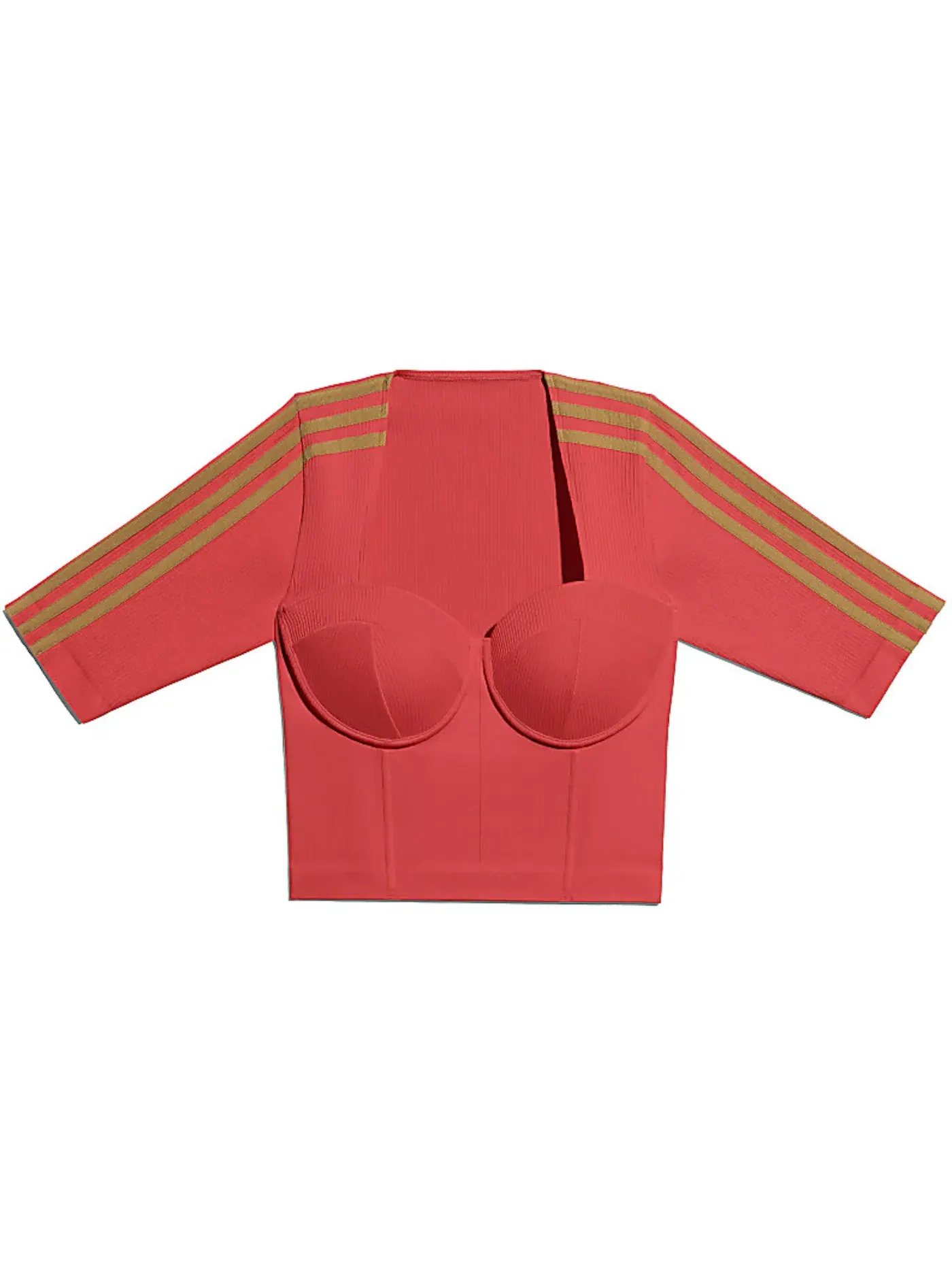 Женский топ-кроп с коротким рукавом Crop Top Adidas — изображение 1 из 2, коралловый