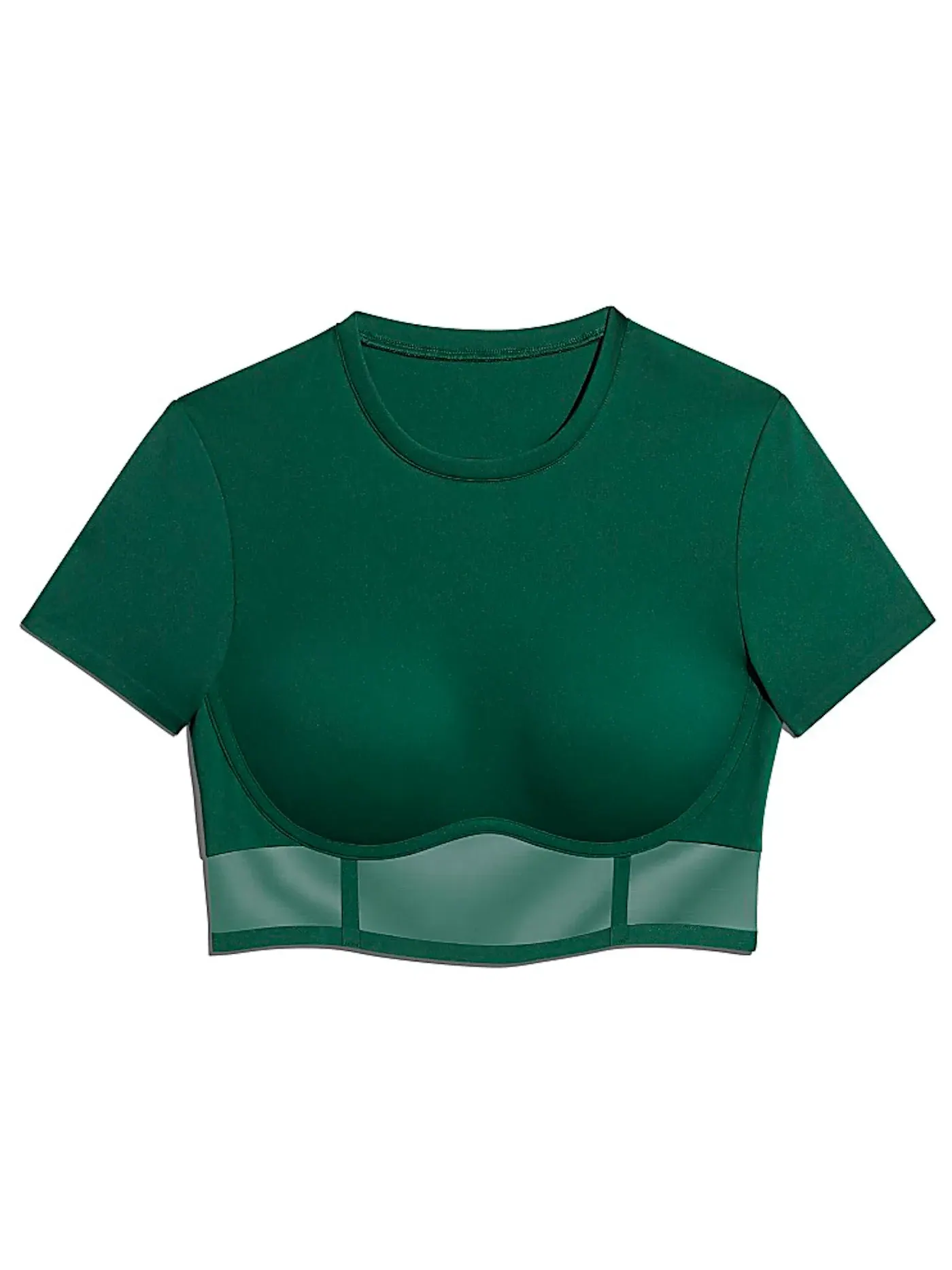 Женский топ-корсет с длинным рукавом Crop Top Adidas — изображение 1 из 2, темный зеленый