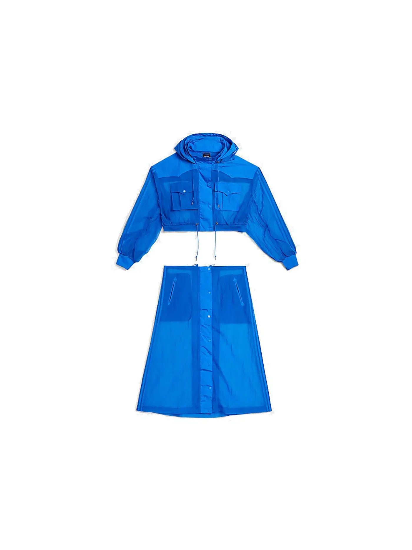 Женская куртка Glory Blue/Glow Blue Adidas Ivy Park Cover-Up Jacket — изображение 3 из 3, синий синий
