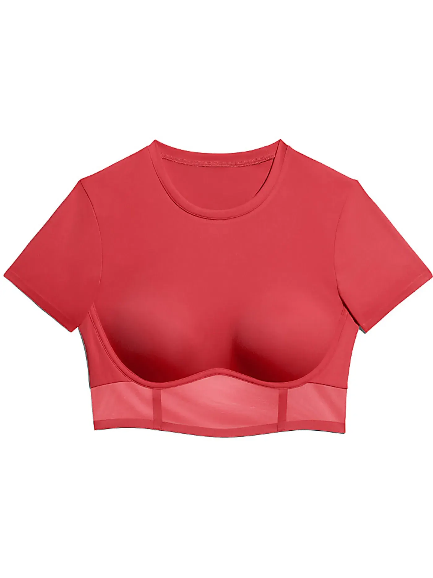 Женский топ-корсет с длинным рукавом Crop Top Adidas — изображение 1 из 2, коралловый