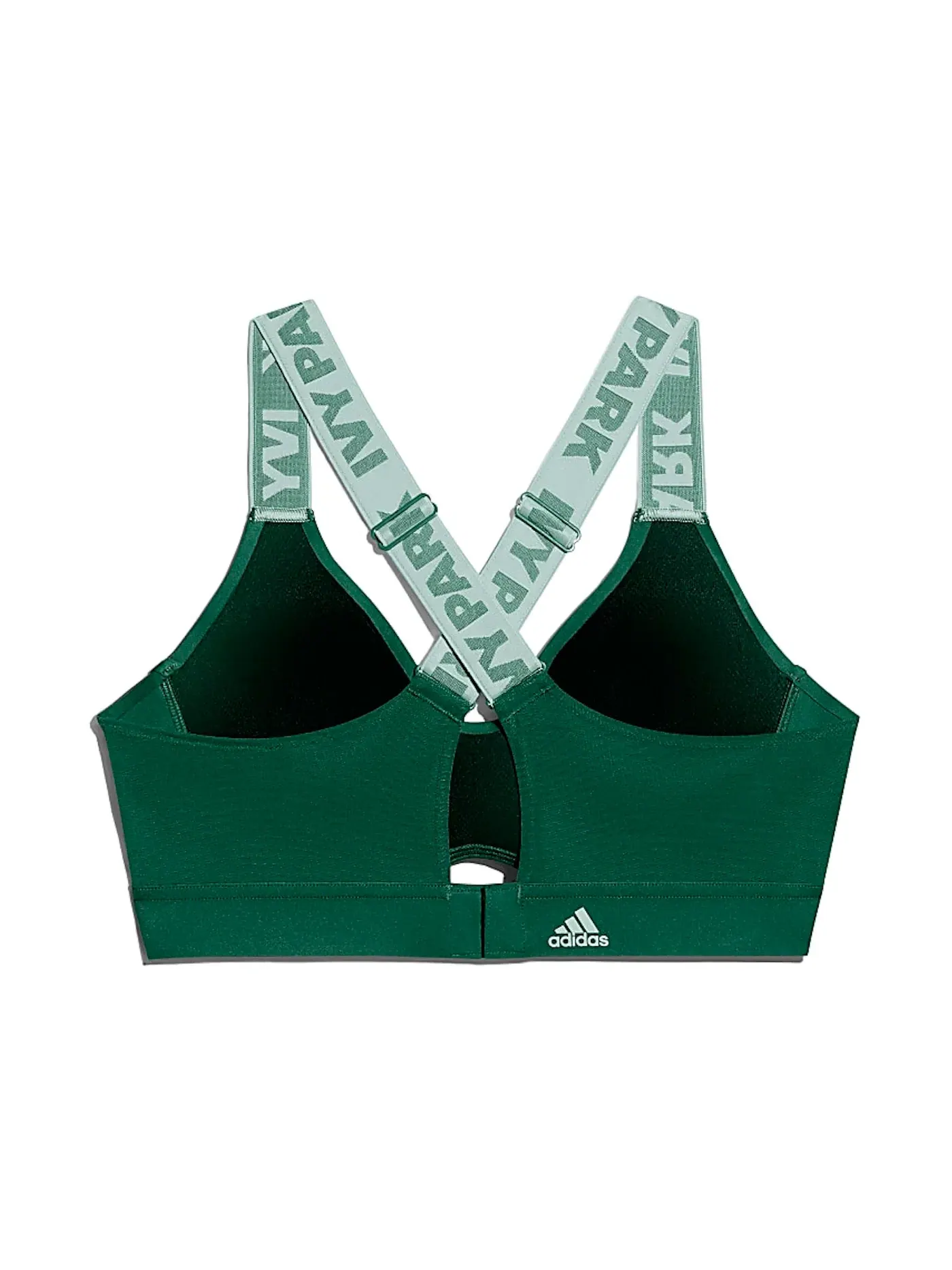 Женский бюстгальтер с вырезами Support Bra Adidas — изображение 2 из 2, темный зеленый