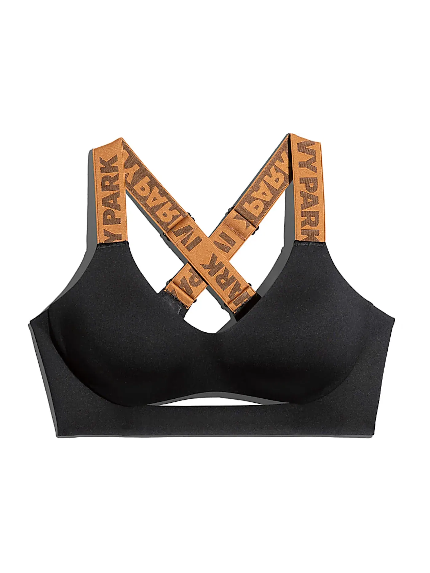 Женский бюстгальтер с вырезами средняя поддержка Ivy Park Adidas — изображение 1 из 2, черный