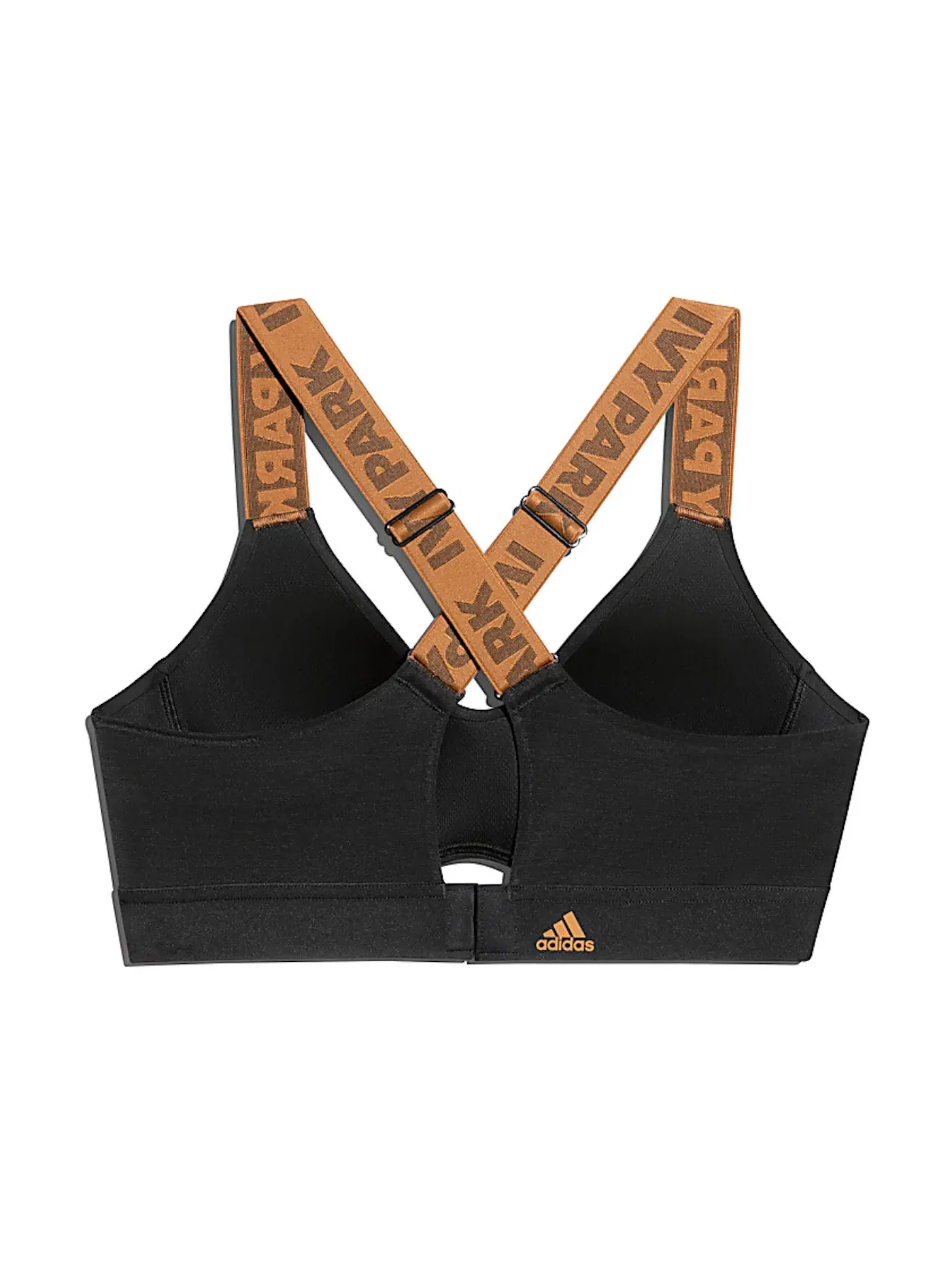 Женский бюстгальтер с вырезами средняя поддержка Ivy Park Adidas — изображение 2 из 2, черный