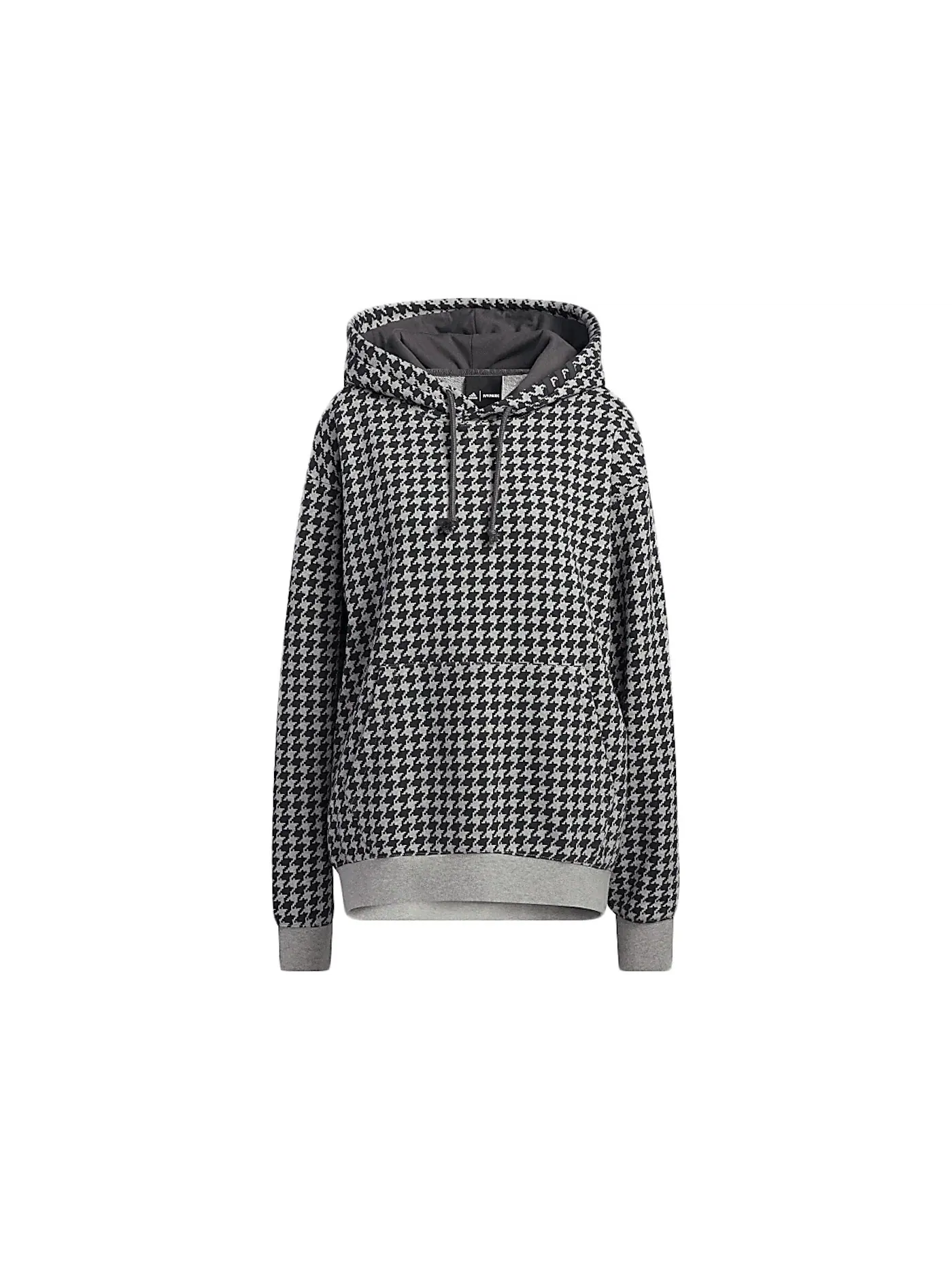 Детская худи с принтом Allover Print Hoodie Adidas — изображение 1 из 1, серый/черный