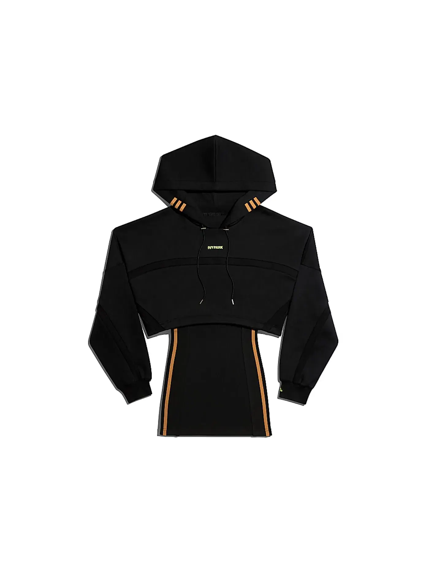 Женское платье с капюшоном и вырезами Adidas Ivy Park Dress — изображение 1 из 2, черный