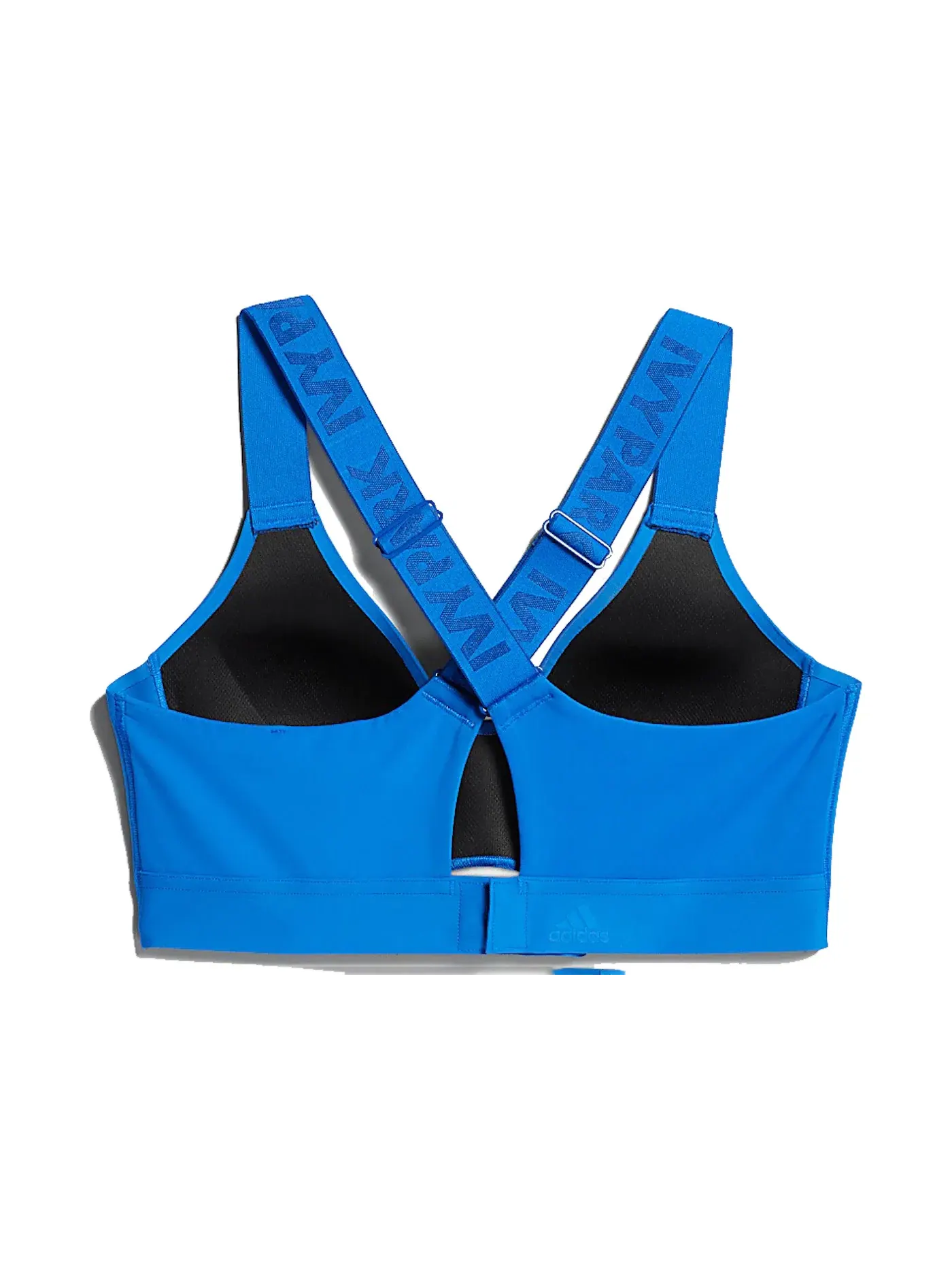 Женский спортивный бюстгальтер со средней поддержкой с вырезами Cutout Bra Adidas — изображение 2 из 2, синий