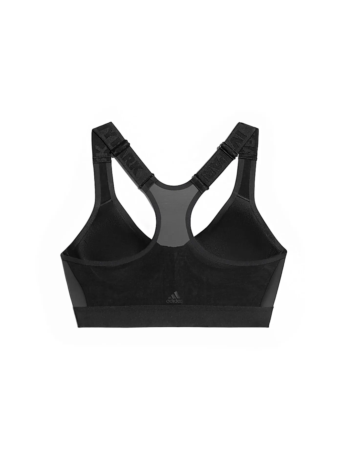 Женский бюстгальтер с застежкой-молнией средней поддержки Zip Bra (Plus Size) Adidas — изображение 2 из 2, черный