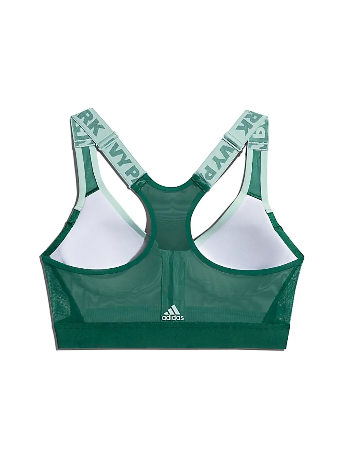 Женский бюстгальтер с застежкой-молнией Ivy Park Adidas — изображение 2 из 2, зеленый/темный зеленый