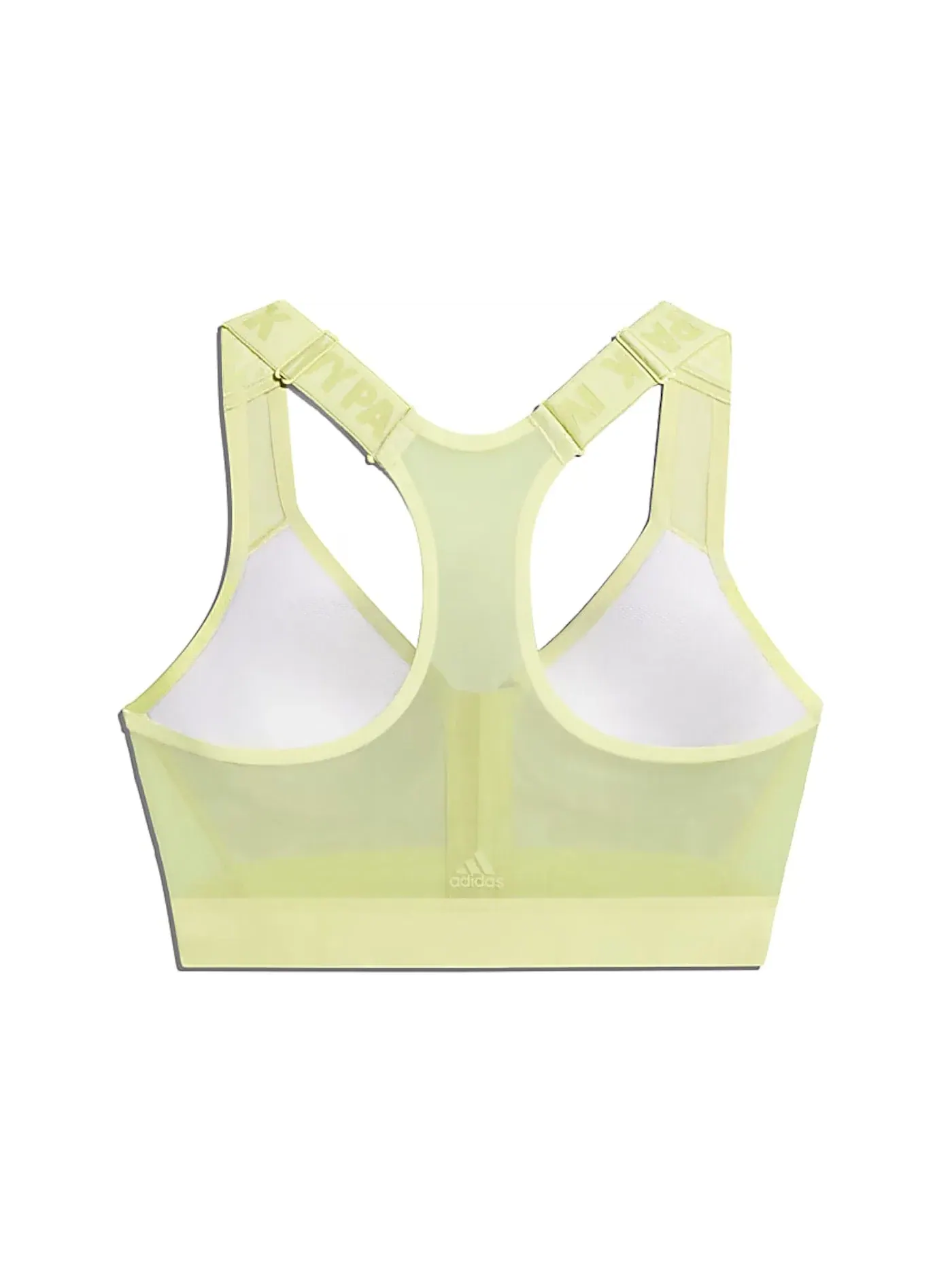 Женский спортивный бюстгальтер на молнии Medium Support Zip Bra Adidas — изображение 2 из 2, желтый