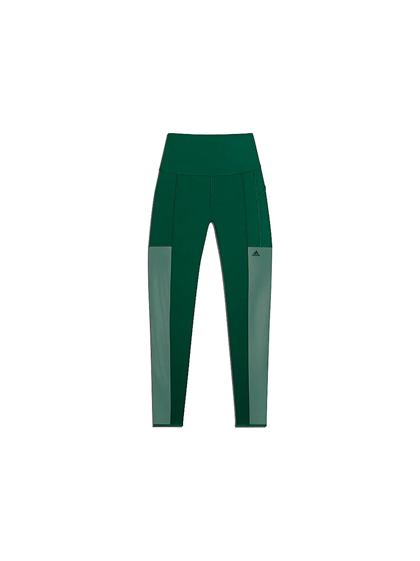 Женские леггинсы с сетчатыми вставками Adidas Ivy Park Mesh 3-Stripes Tights — изображение 1 из 2, темный зеленый