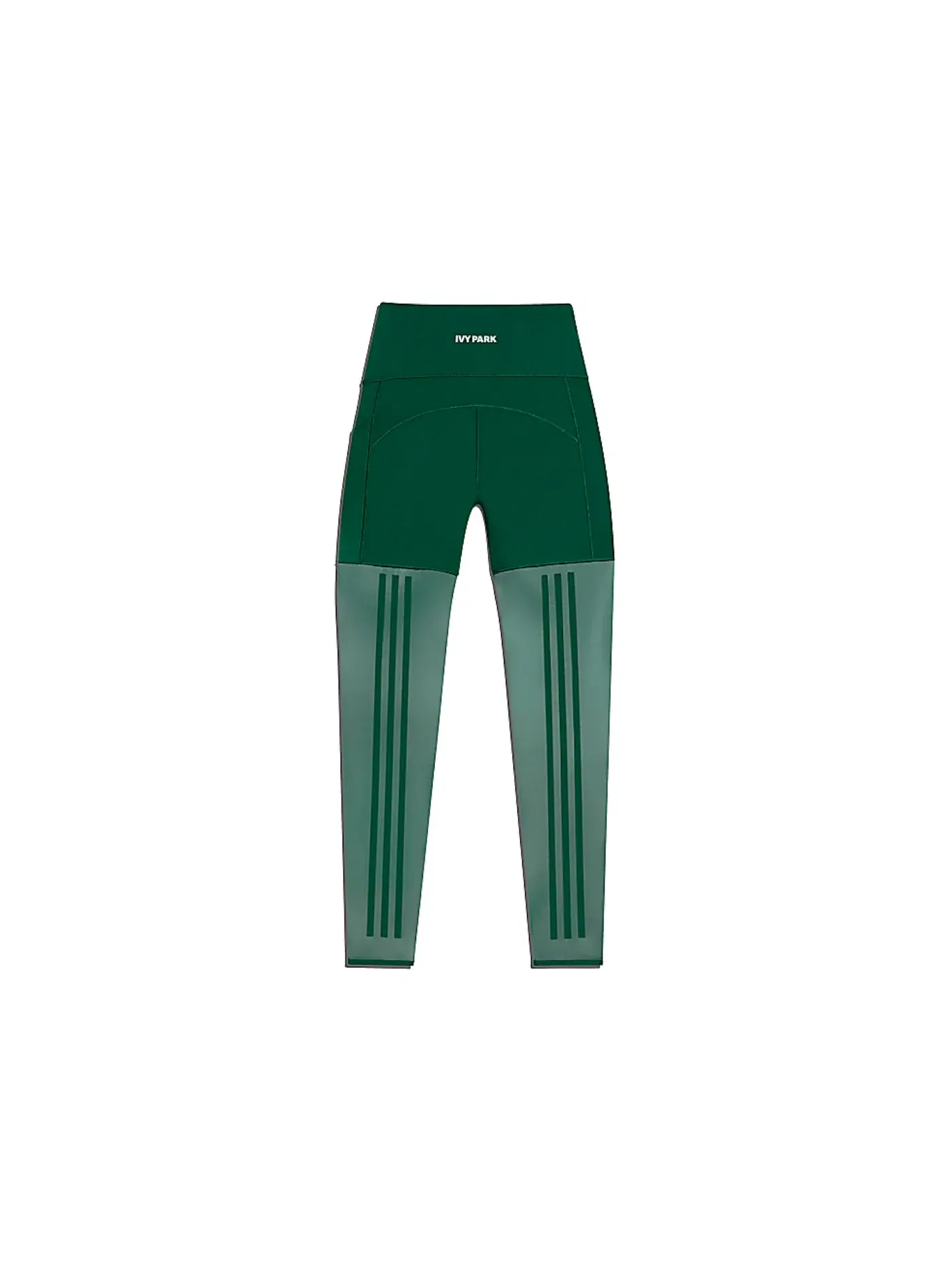 Женские леггинсы с сетчатыми вставками Adidas Ivy Park Mesh 3-Stripes Tights — изображение 2 из 2, темный зеленый