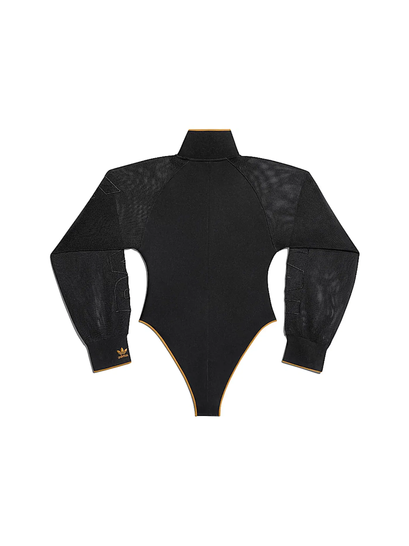 Женское боди с сетчатыми рукавами Adidas Ivy Park Mesh Sleeve Bodysuit (Plus Size) — изображение 2 из 2, черный