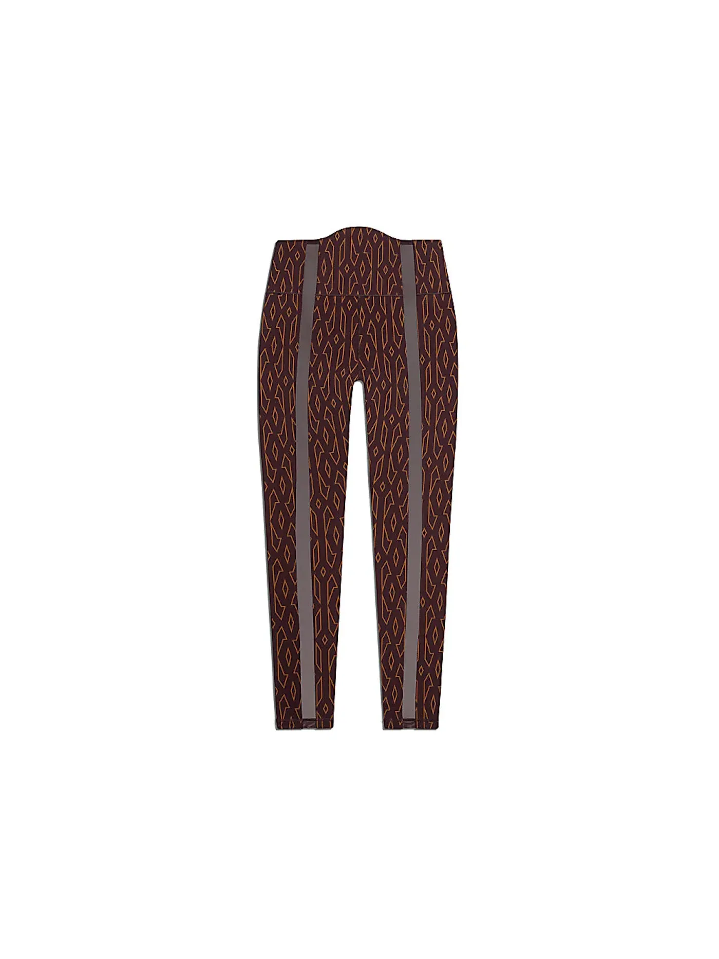 Женские леггинсы с панелью из шифона Adidas Ivy Park Monogram Sheer Panel Tights — изображение 1 из 2, коричневый красный