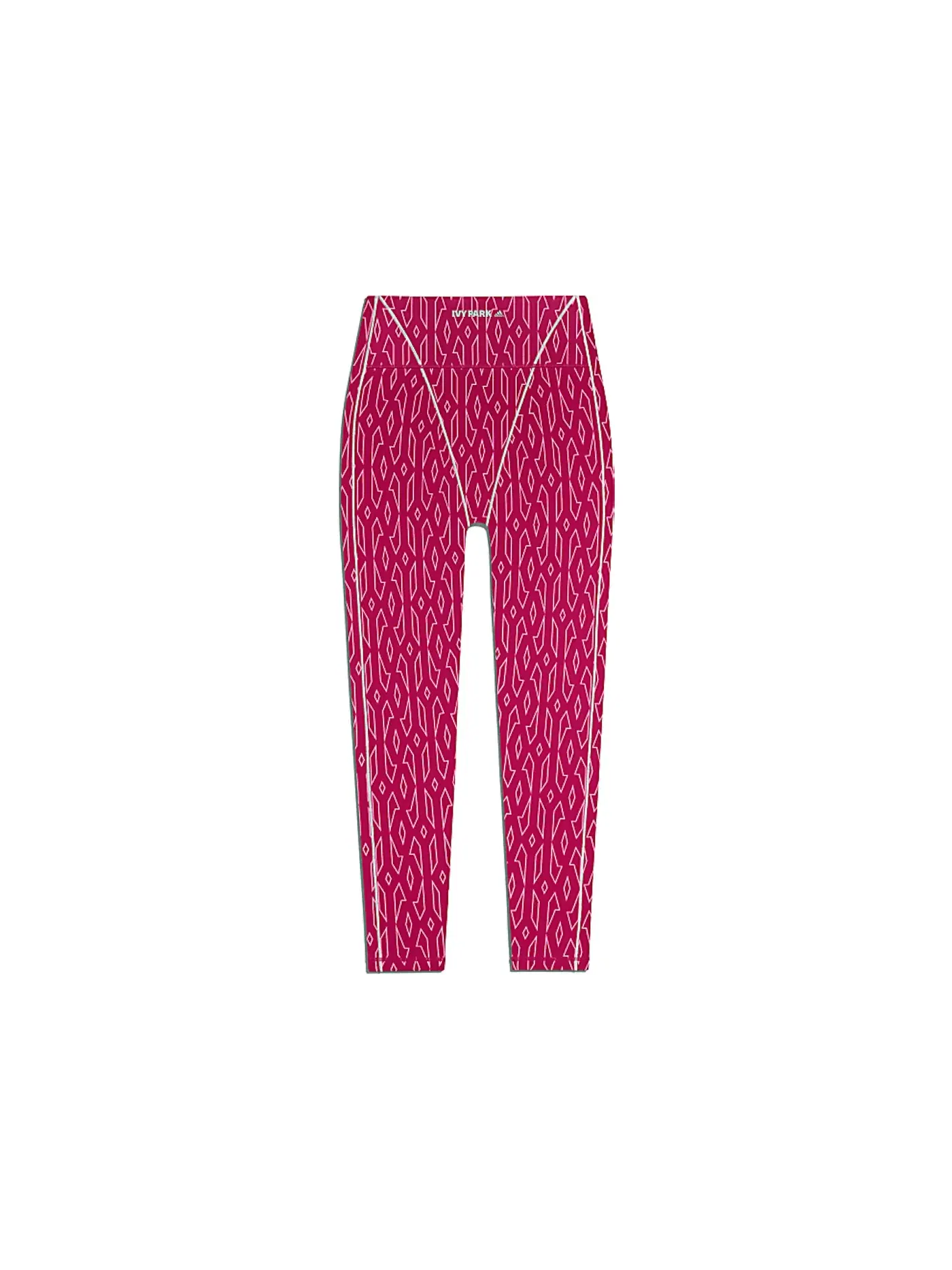 Женские леггинсы с монограммой Adidas Ivy Park Monogram Tights — изображение 2 из 2, розовый
