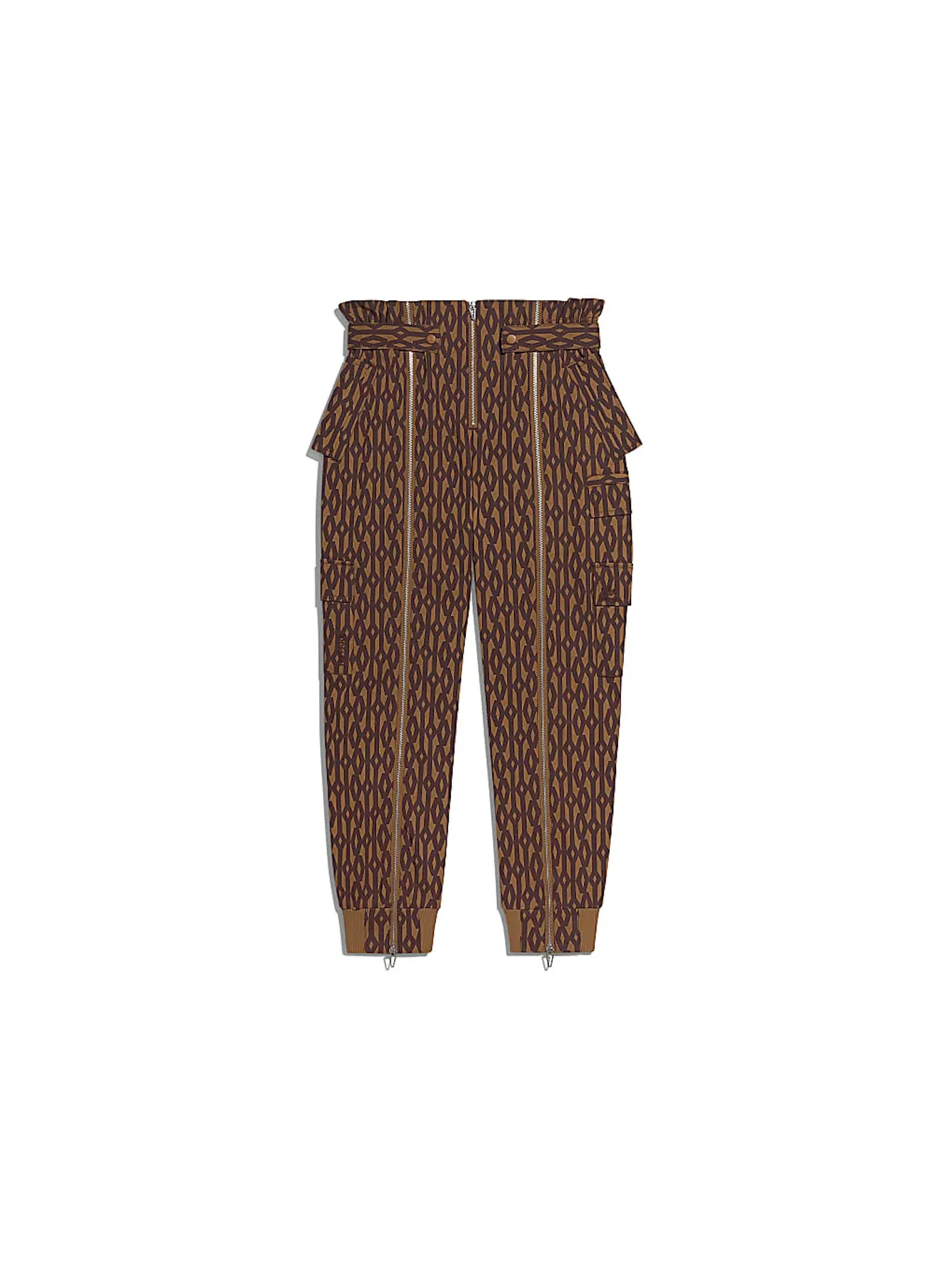 Женские брюки с принтом Monogram Zipper Pants Adidas — изображение 1 из 2, коричневый/красный