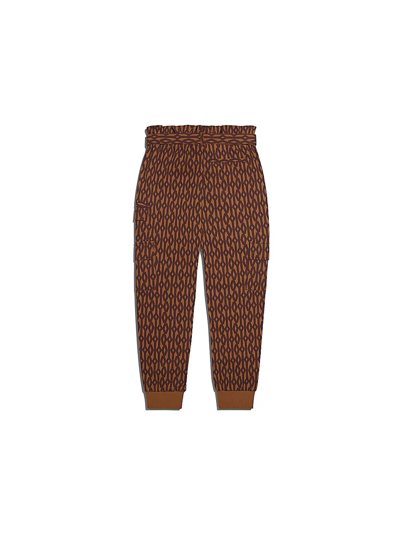 Женские брюки с принтом Monogram Zipper Pants Adidas — изображение 2 из 2, коричневый/красный