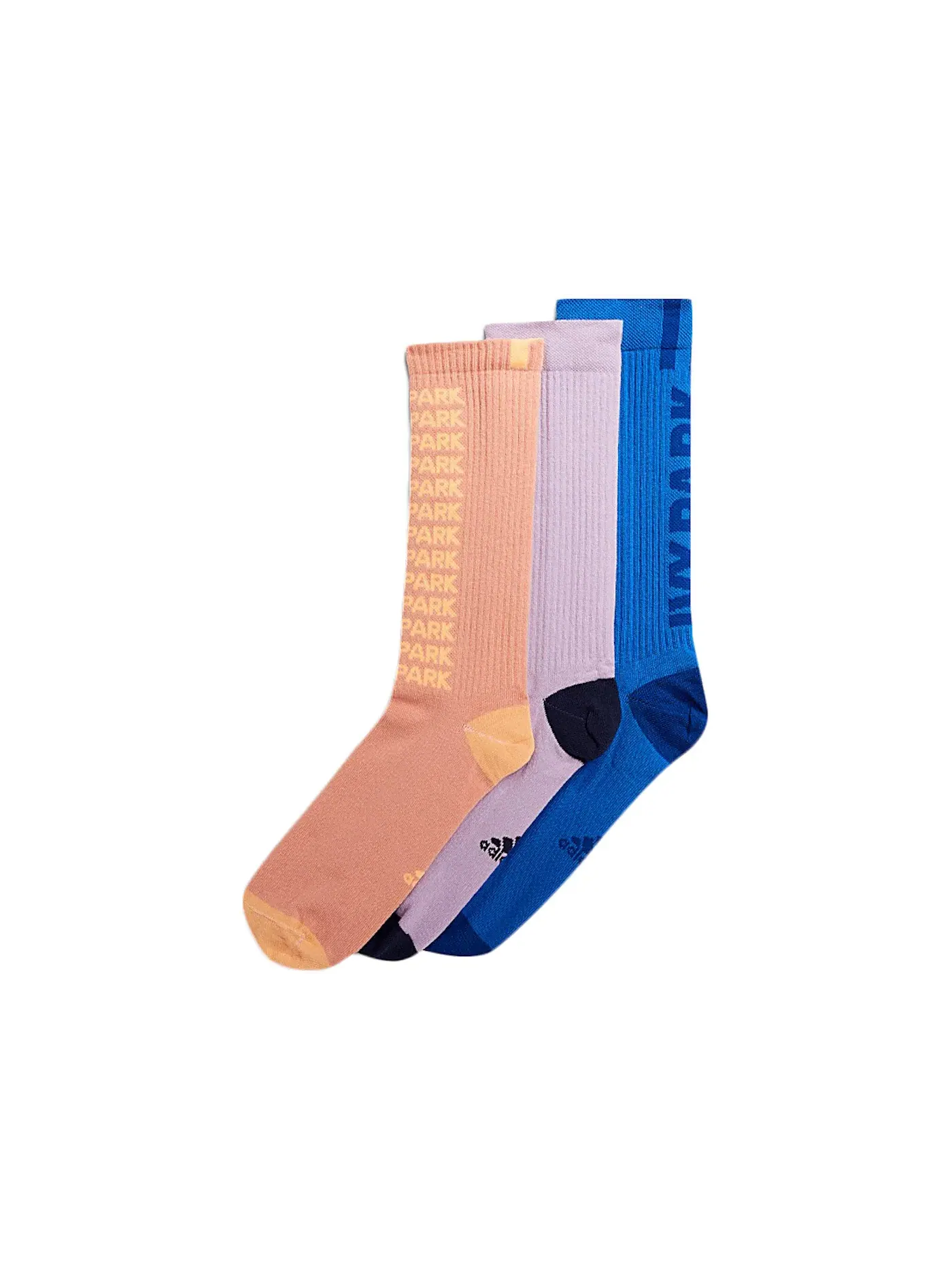 Детские носки с ребристой текстурой набор 3 пары Ribbed Marble Socks (3 Pairs) Adidas — изображение 1 из 1, фиолетовый/синий