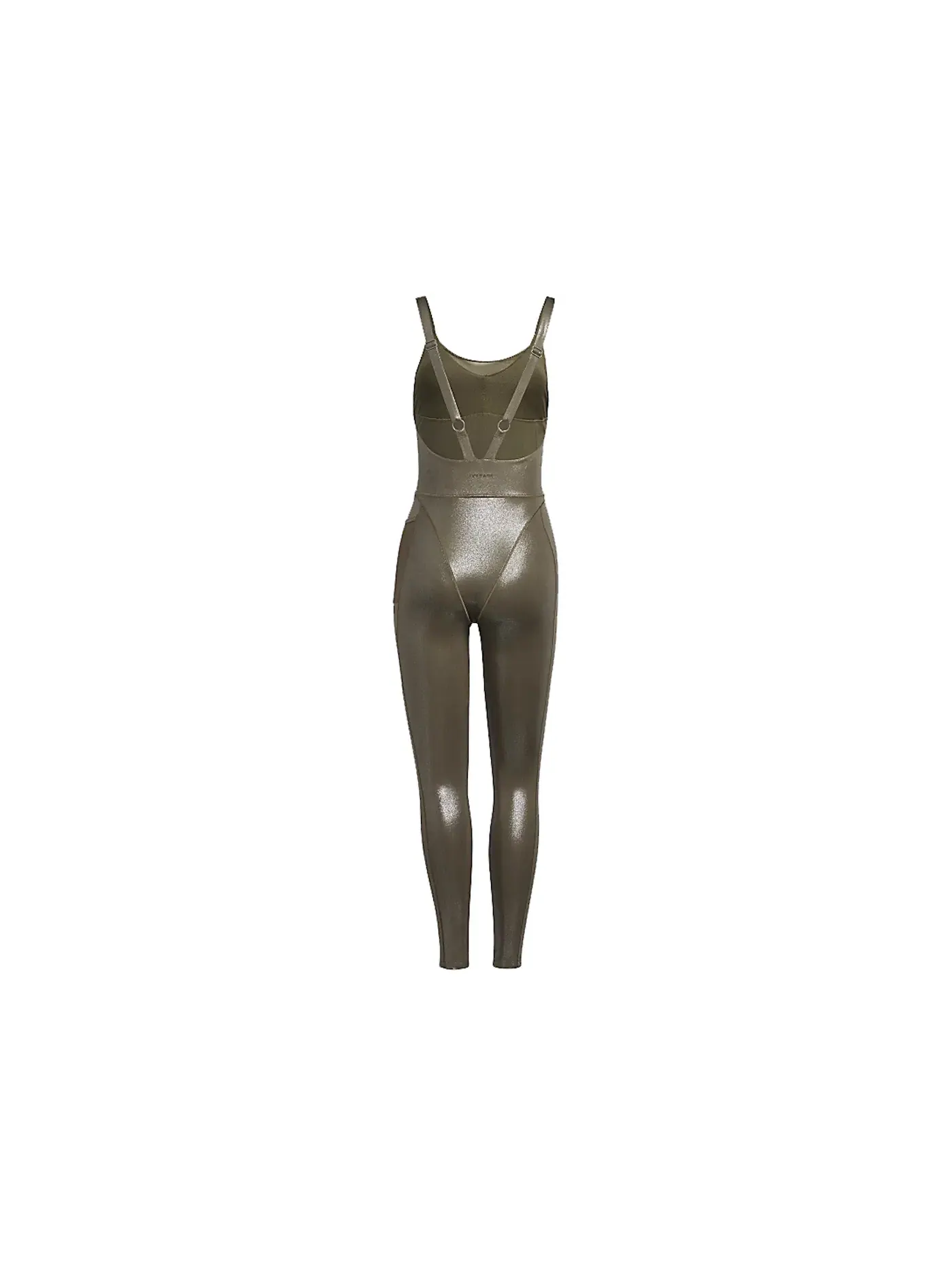 Женское боди-комбинезон с V-образным вырезом Catsuit Adidas — изображение 2 из 2, темный хаки