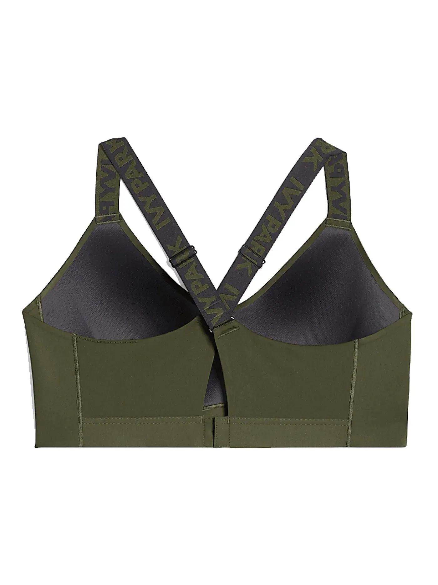 Женский бюстгальтер Tape Bra (Plus Size) Adidas — изображение 2 из 2, оливковый/черный