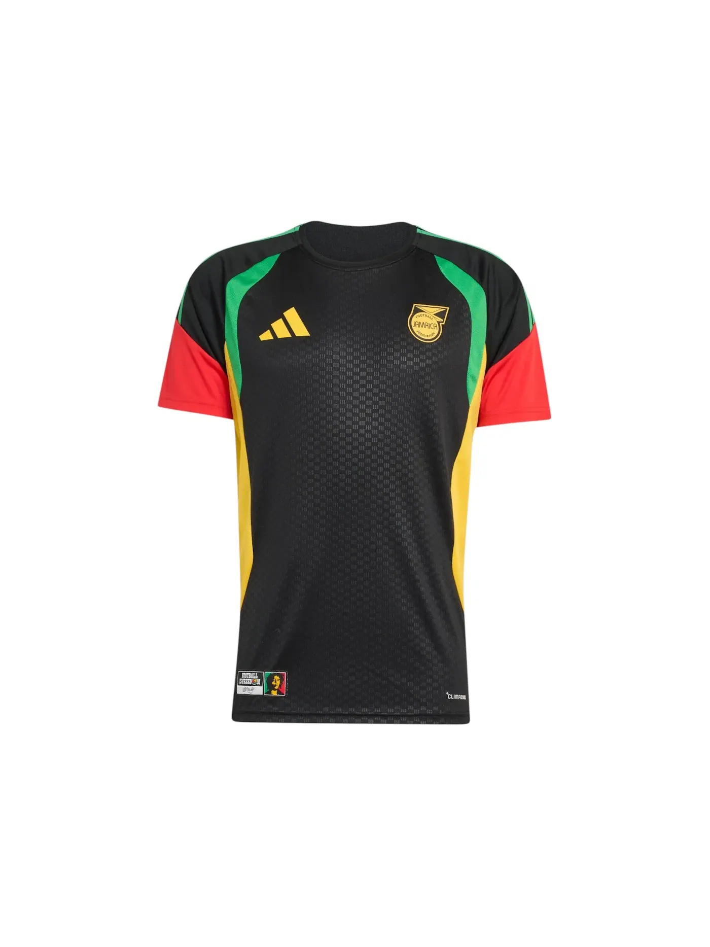 Мужская футболка с принтом Bob Marley Tiro Adidas — изображение 1 из 1, черный