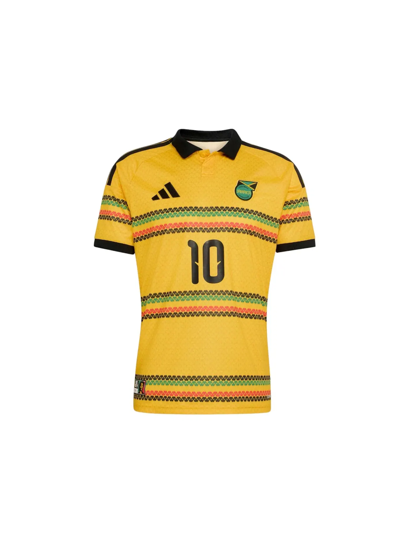Мужская футбольная футболка с принтом Jamaica 26 x Bob Marley Home 10 Jersey Adidas — изображение 1 из 2, золотистый