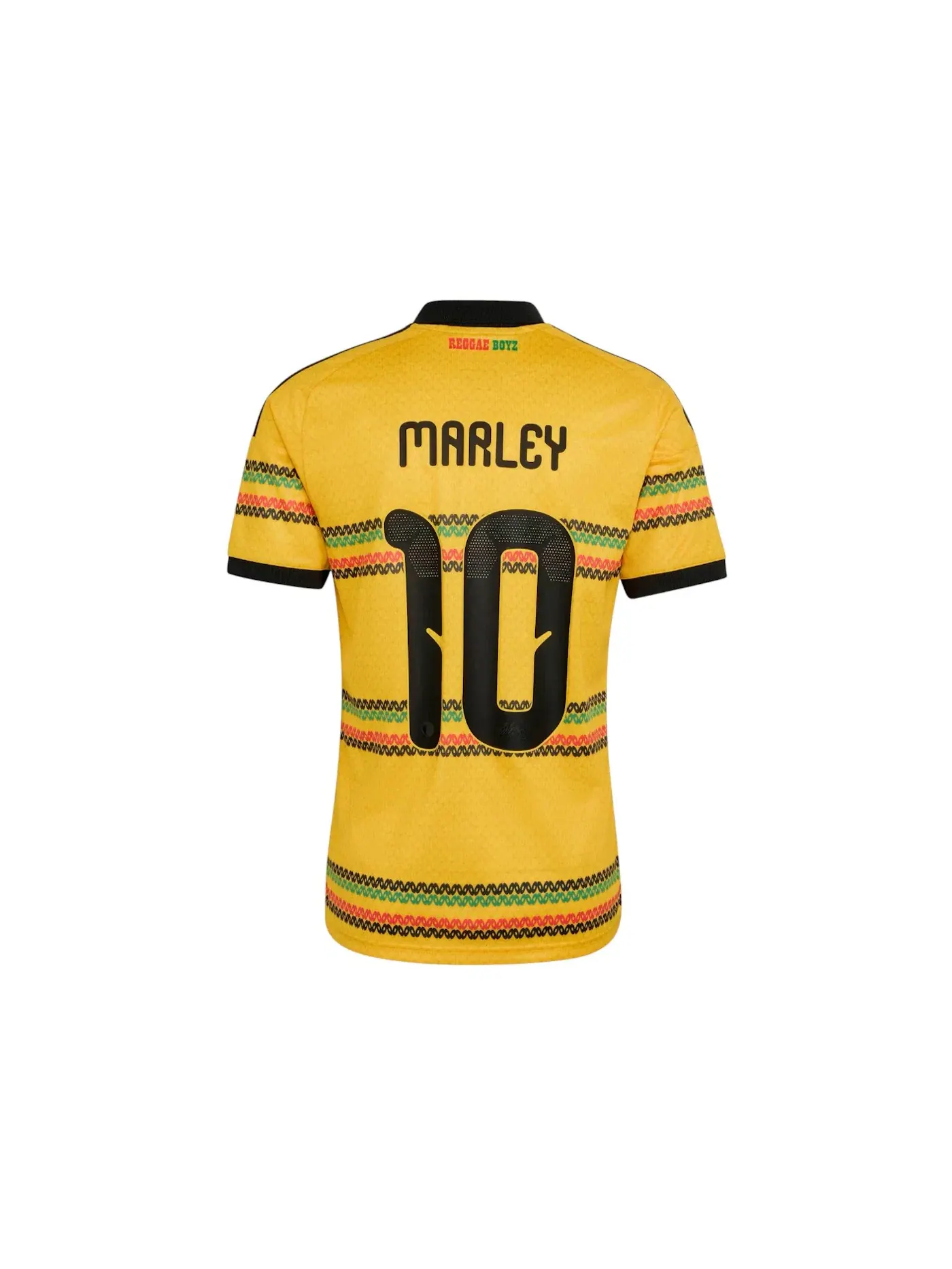 Мужская футбольная футболка с принтом Jamaica 26 x Bob Marley Home 10 Jersey Adidas — изображение 2 из 2, золотистый