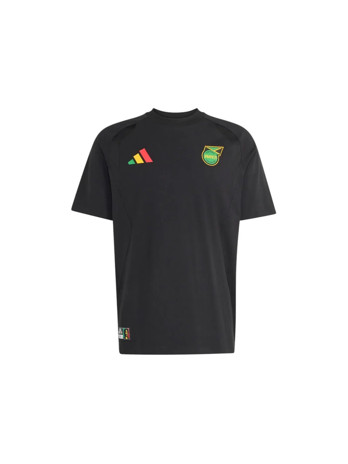 Мужская футболка с принтом Adidas Jamaica Bob Marley Tiro Travel Tee — изображение 1 из 1, черный