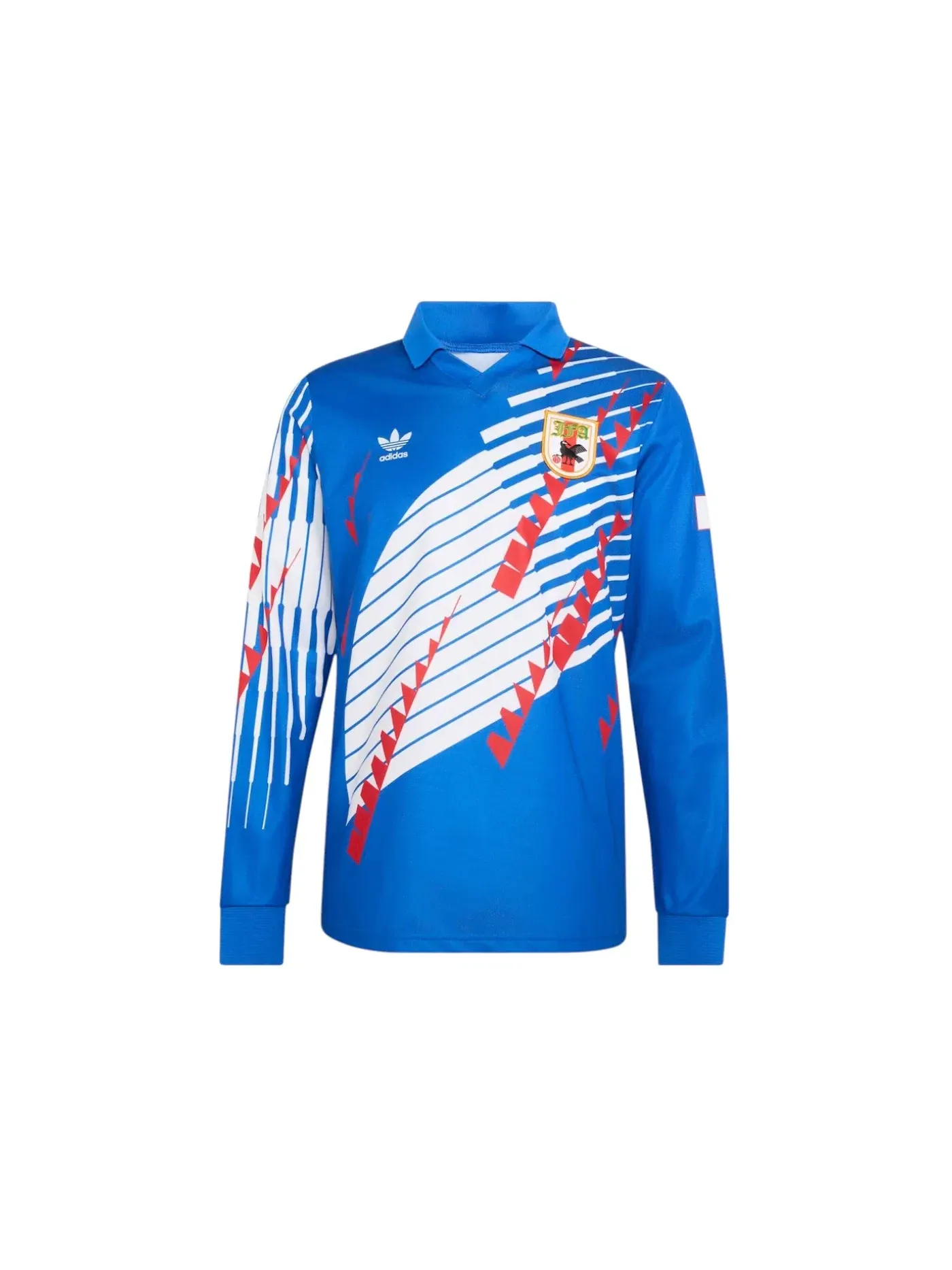 Мужская футбольная футболка с длинным рукавом Adidas Japan 1993 Bringback LS Jersey — изображение 1 из 2, синий/белый