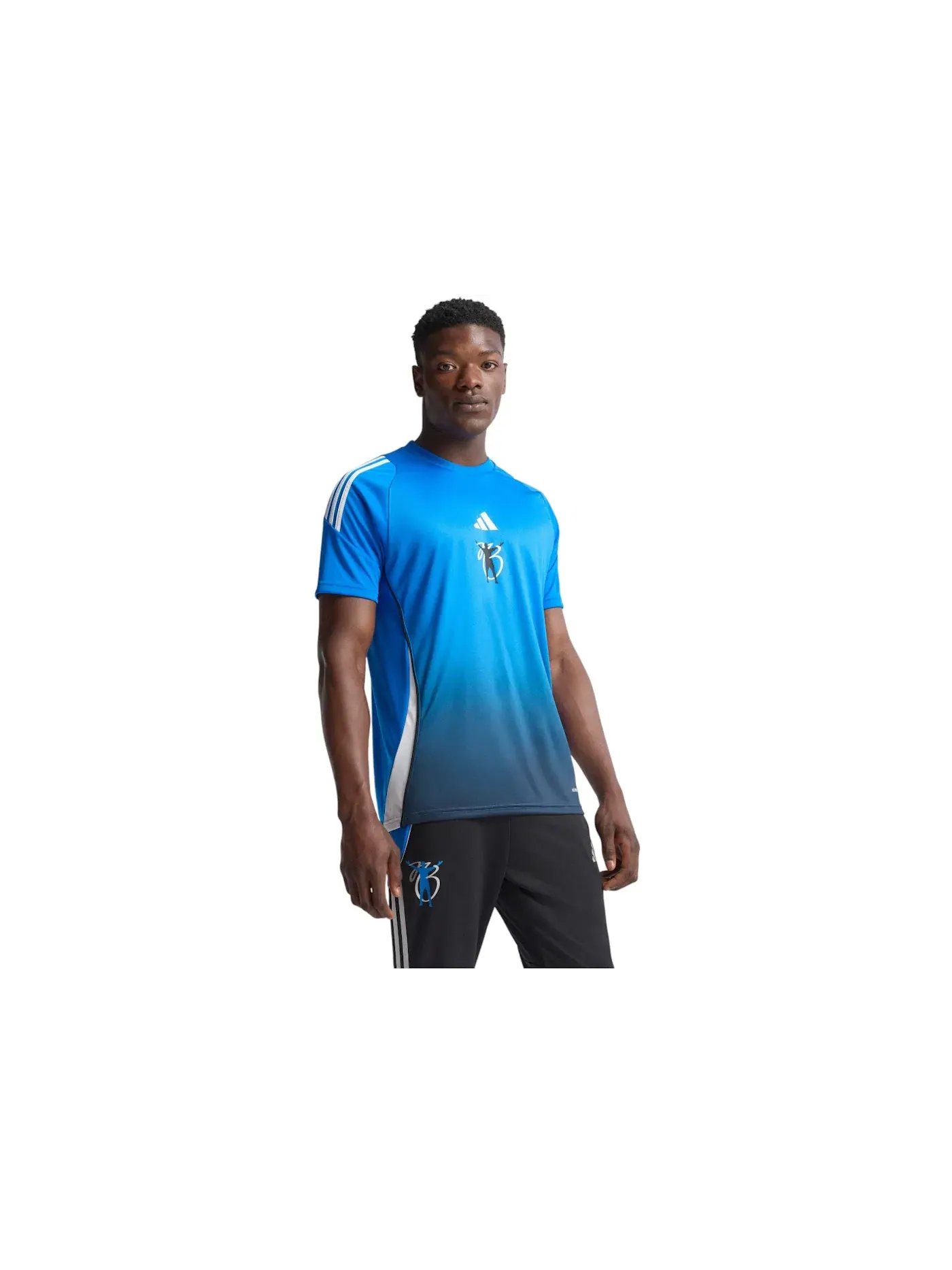 Мужская футбольная футболка Glow Blue Adidas — изображение 1 из 1, синий