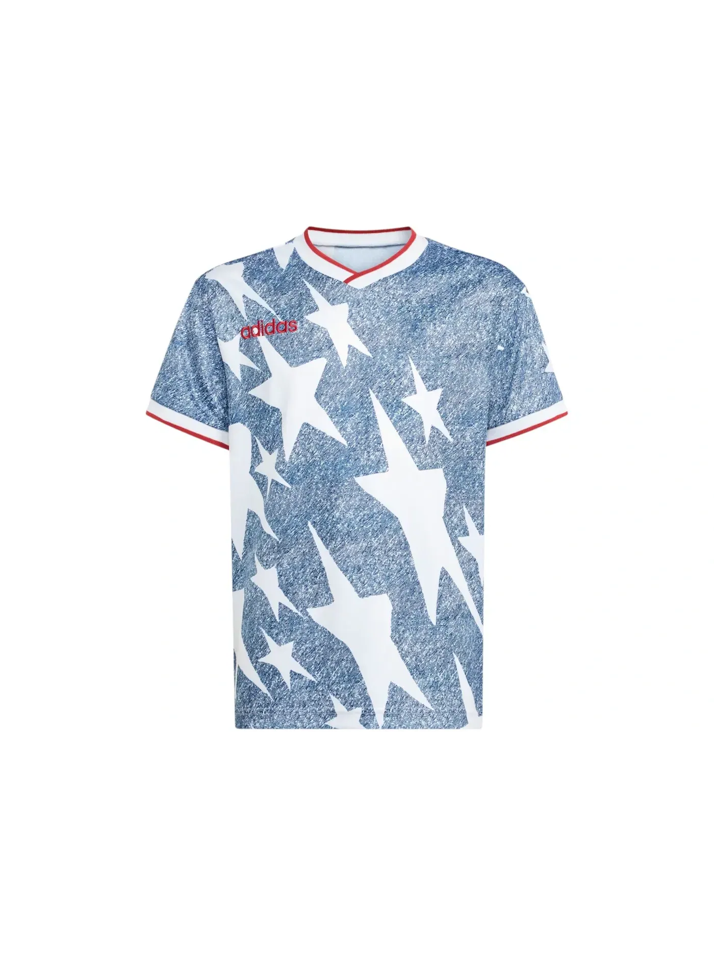 Детская футболка с принтом Jersey Adidas — изображение 1 из 1, белый темный синий