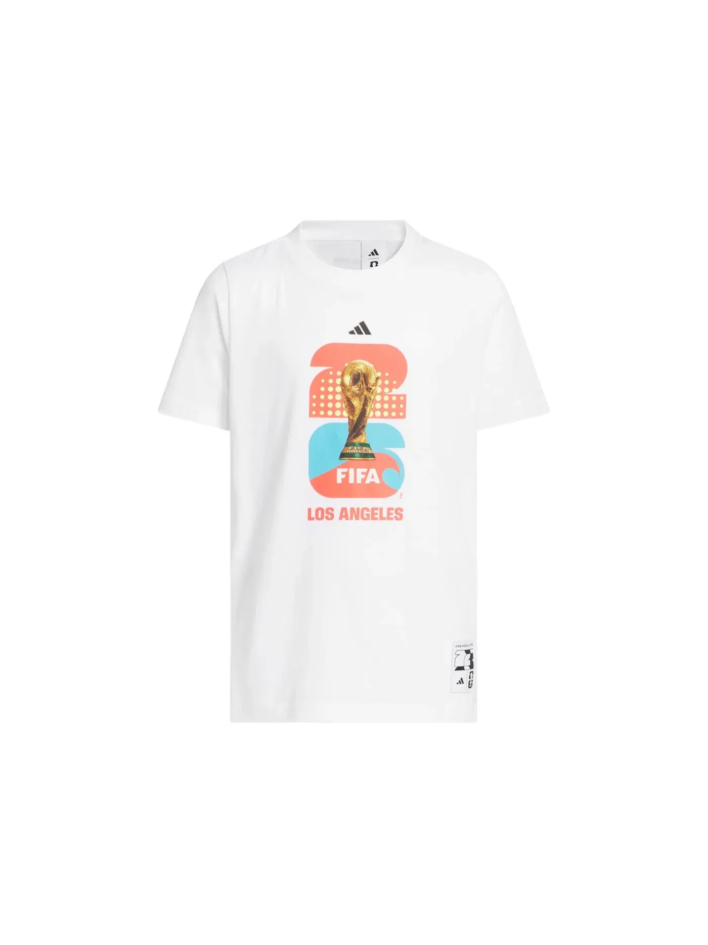 Детская футболка с принтом FIFA World Cup 26 Los Angeles T-shirt Adidas — изображение 1 из 1, белый