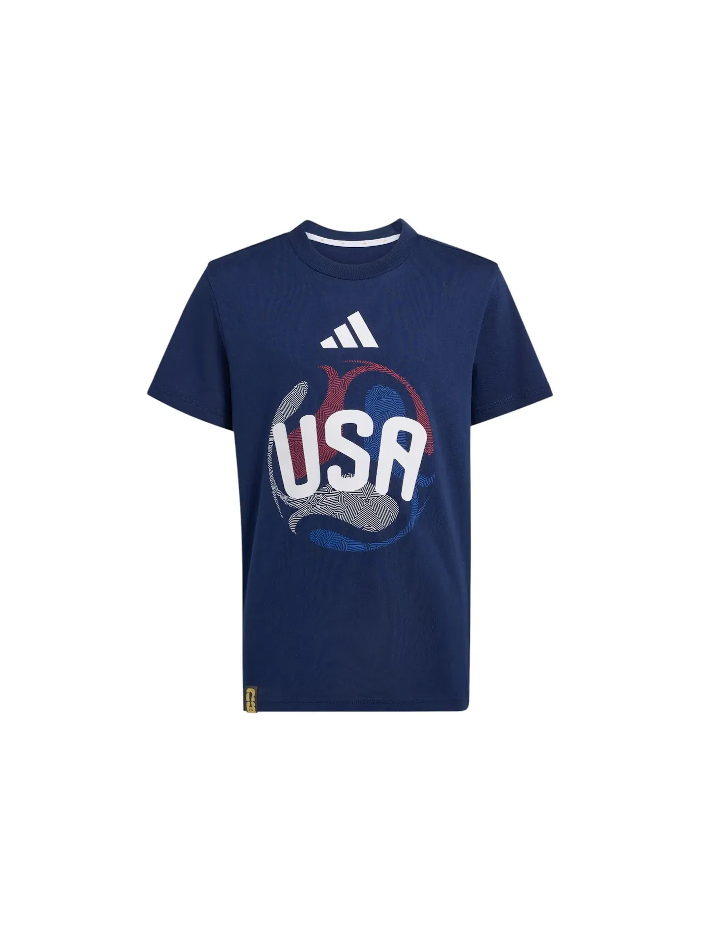 Детская футболка с принтом T-Shirt Adidas — изображение 1 из 1, темно-синий синий