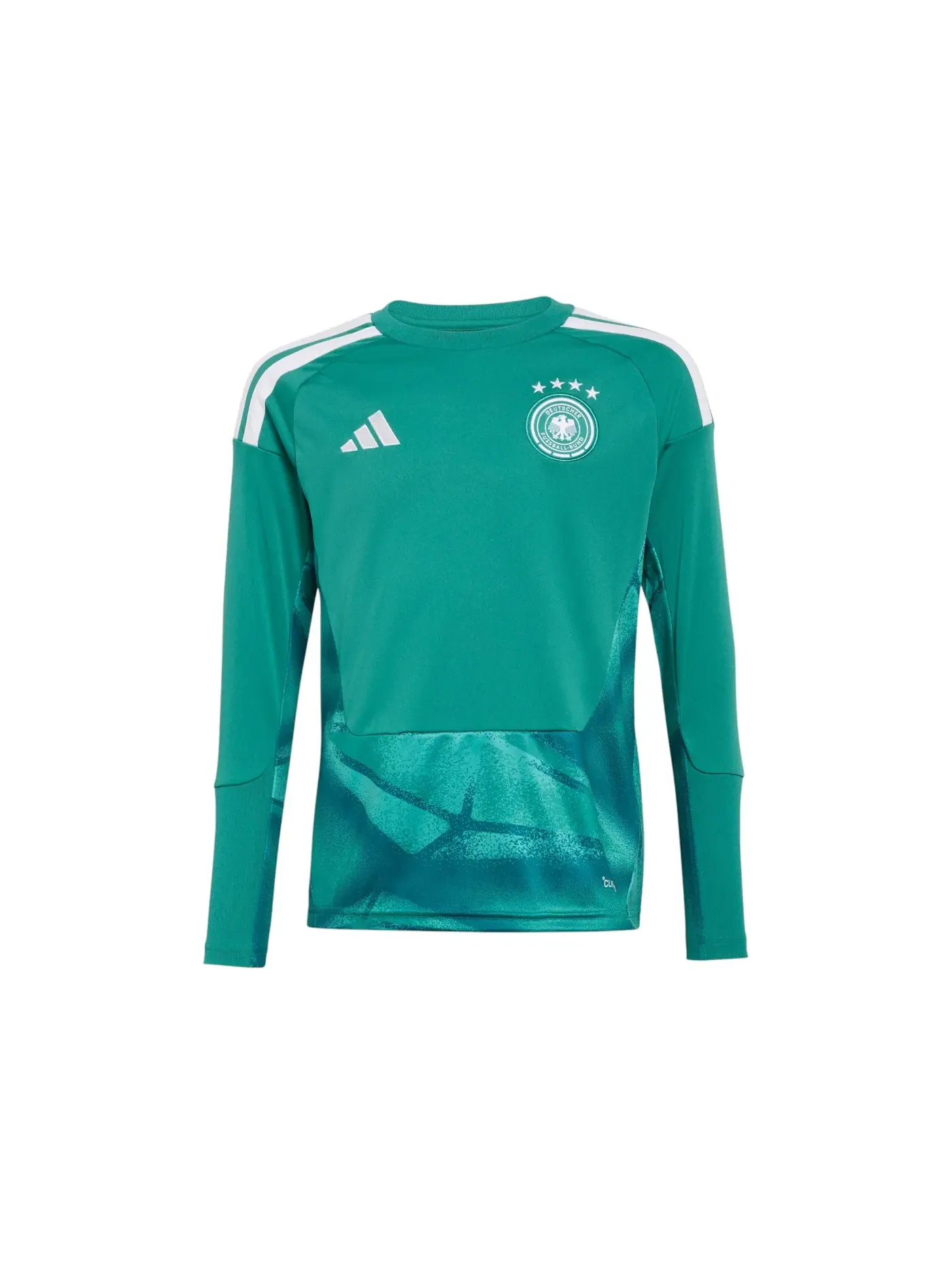 Детская футболка с длинным рукавом Jersey Adidas — изображение 1 из 1, зеленый