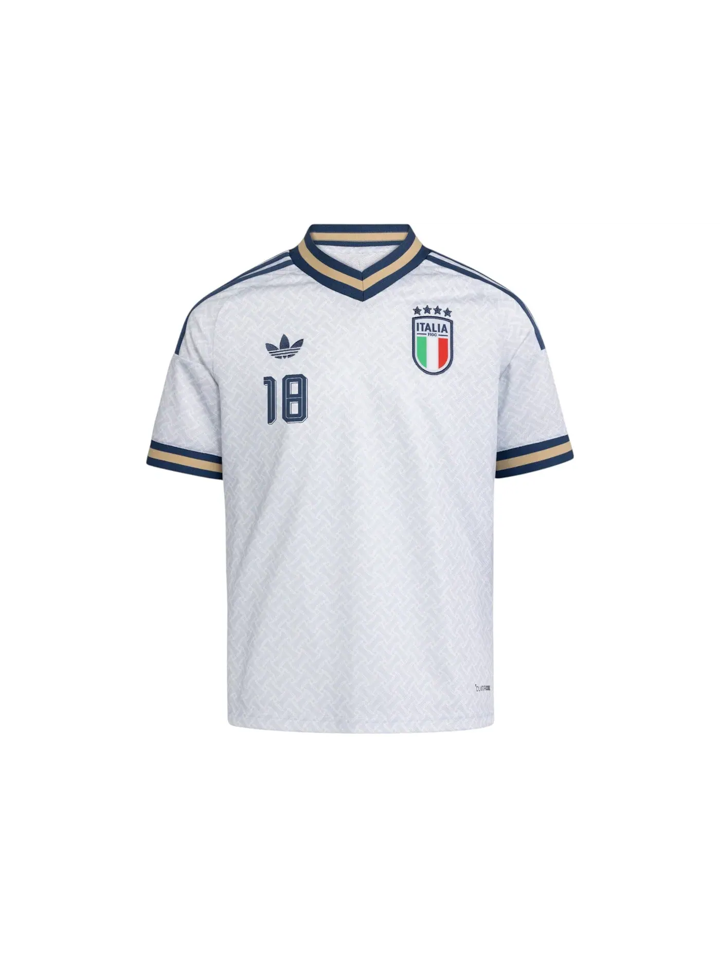 Детская футбольная футболка с принтом Italy 26 Away Barella Adidas, Aeroblue — изображение 1 из 1
