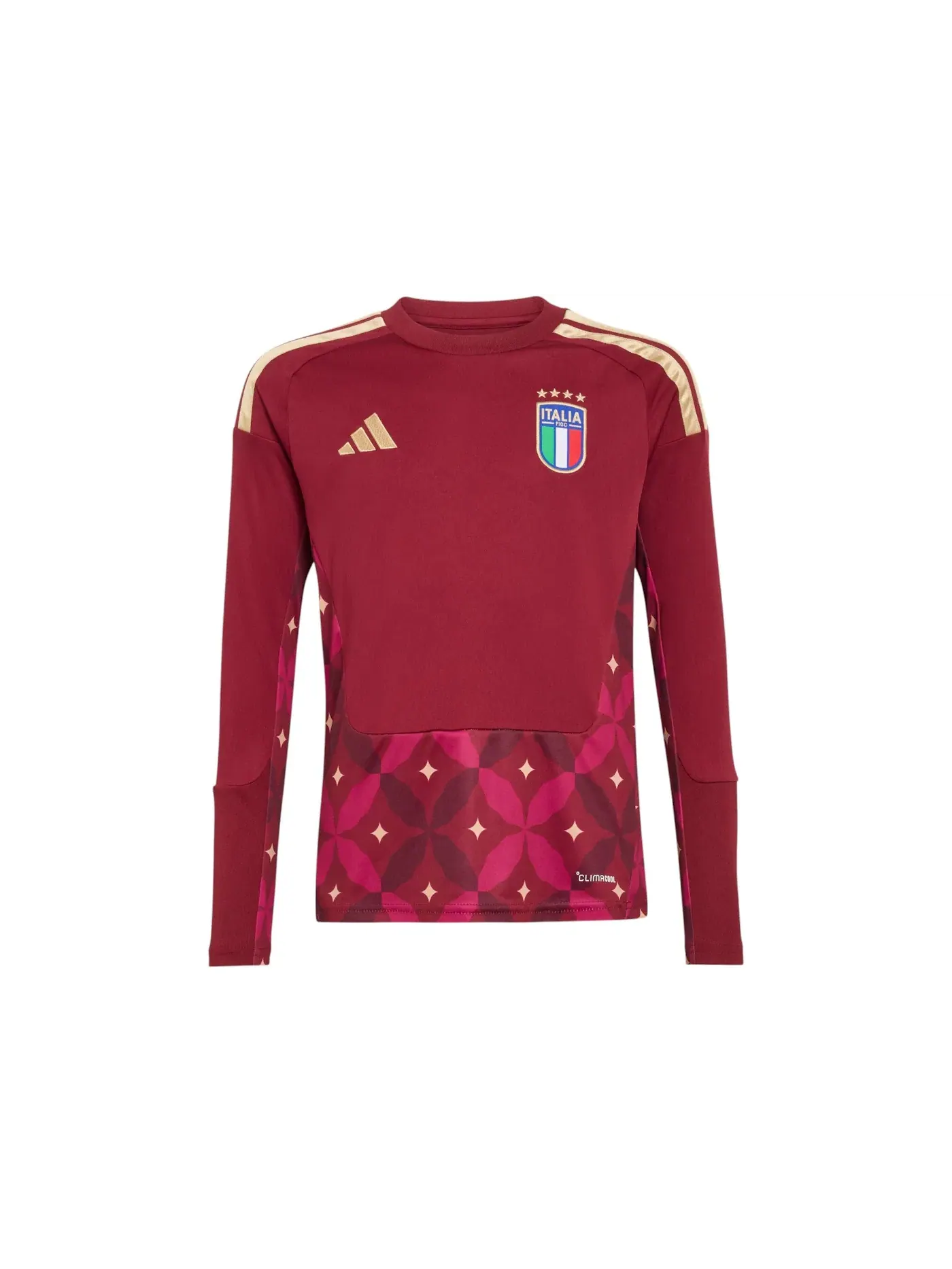Детская футболка с длинным рукавом Jersey Adidas — изображение 1 из 1, бордовый
