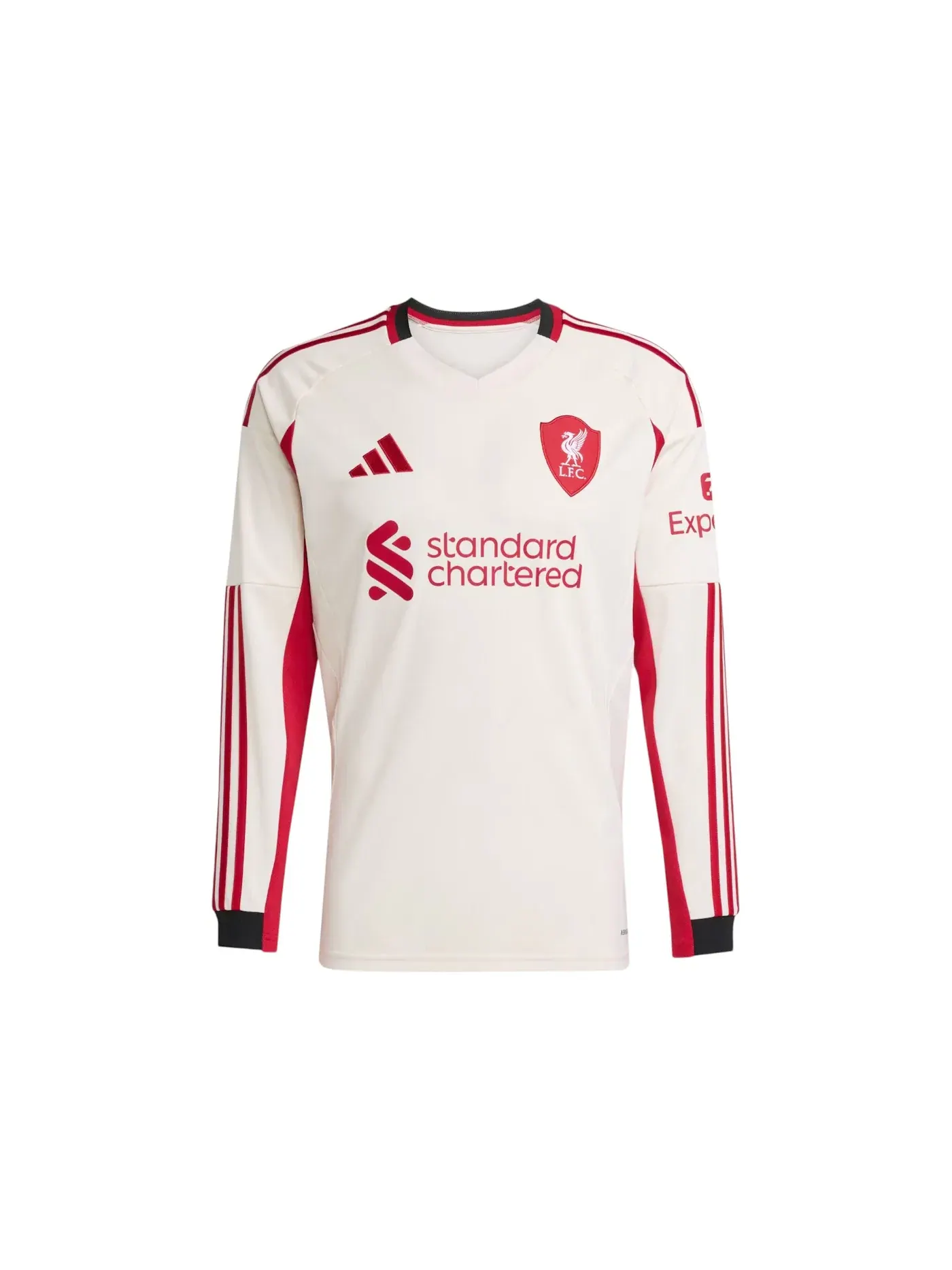 Мужская футболка с длинным рукавом Liverpool FC 2025/26 L/S Away Jersey Adidas — изображение 1 из 2, белый