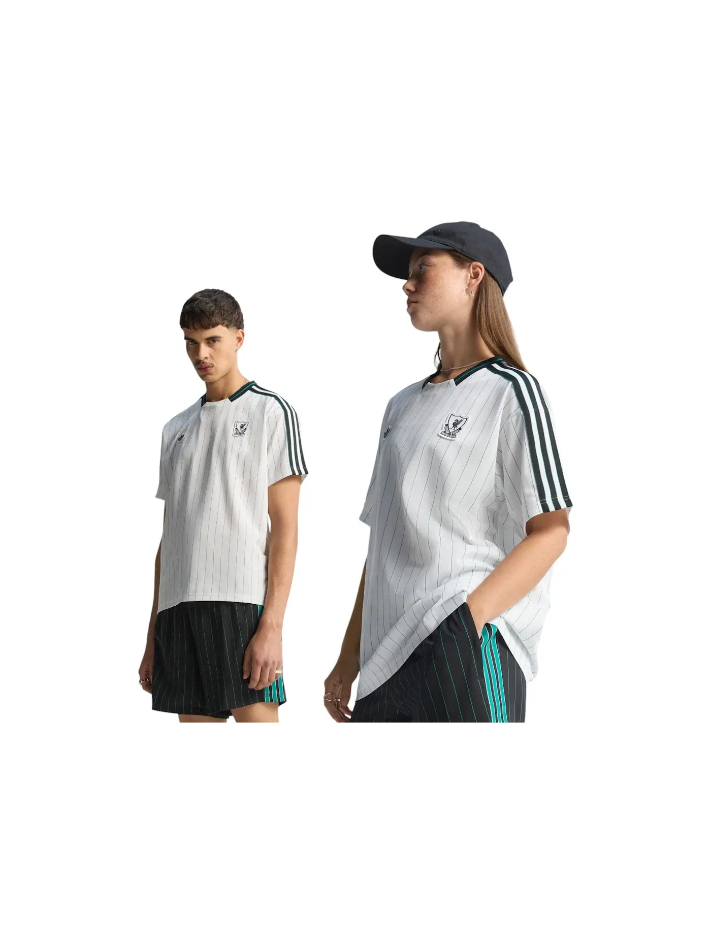 Мужская футболка с длинным рукавом Adidas Liverpool FC Terrace Icons Jersey — изображение 1 из 1, белый зеленый