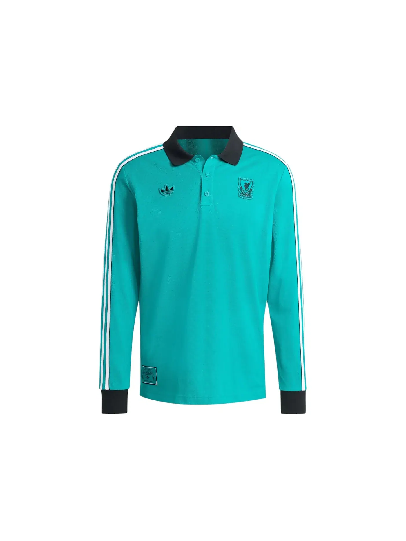 Мужская футболка-поло с длинным рукавом Liverpool FC Terrace Icons Adidas — изображение 1 из 1, зеленый