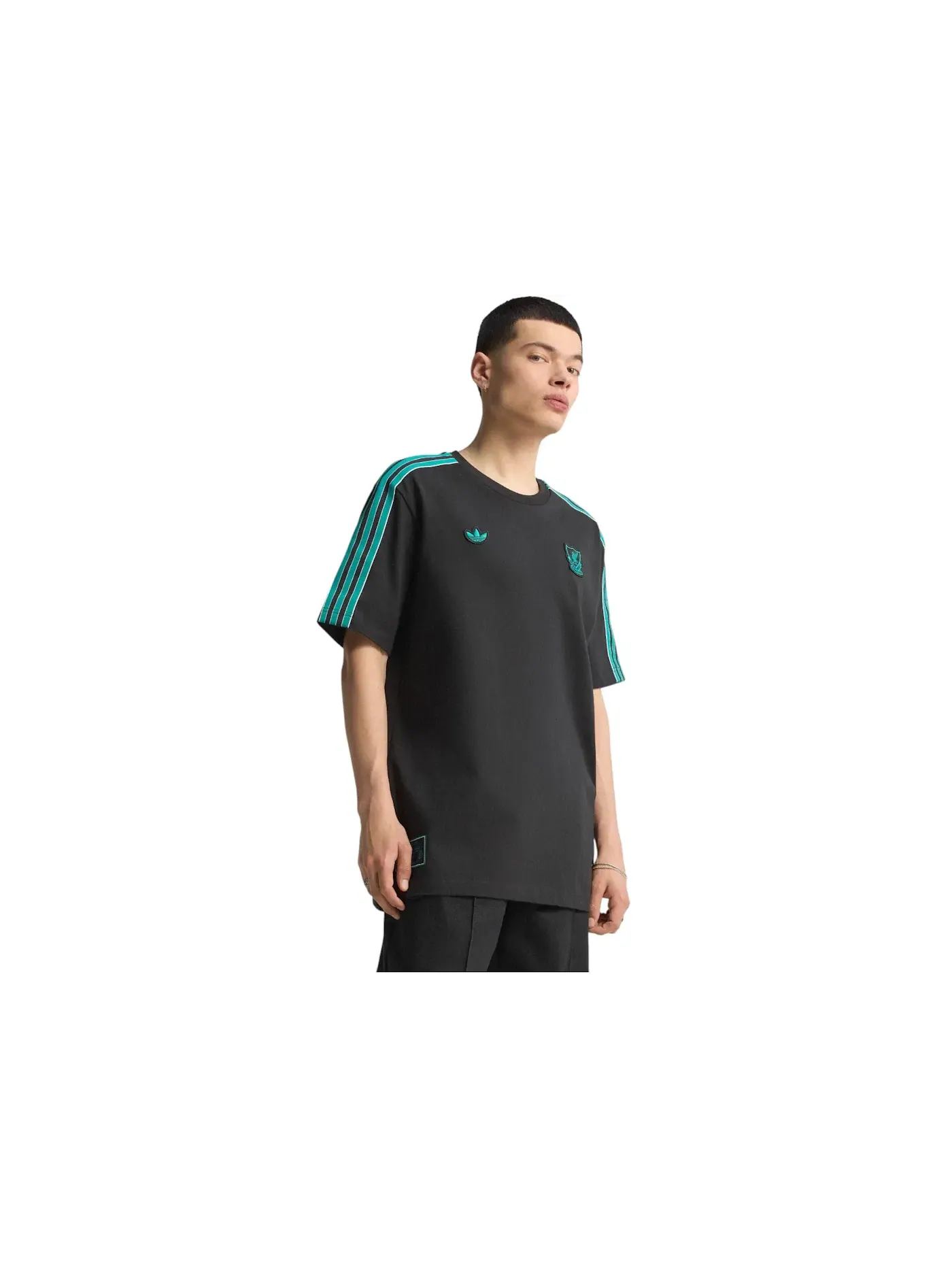 Мужская футболка с принтом Adidas Liverpool FC Terrace Icons Tee — изображение 1 из 1, черный
