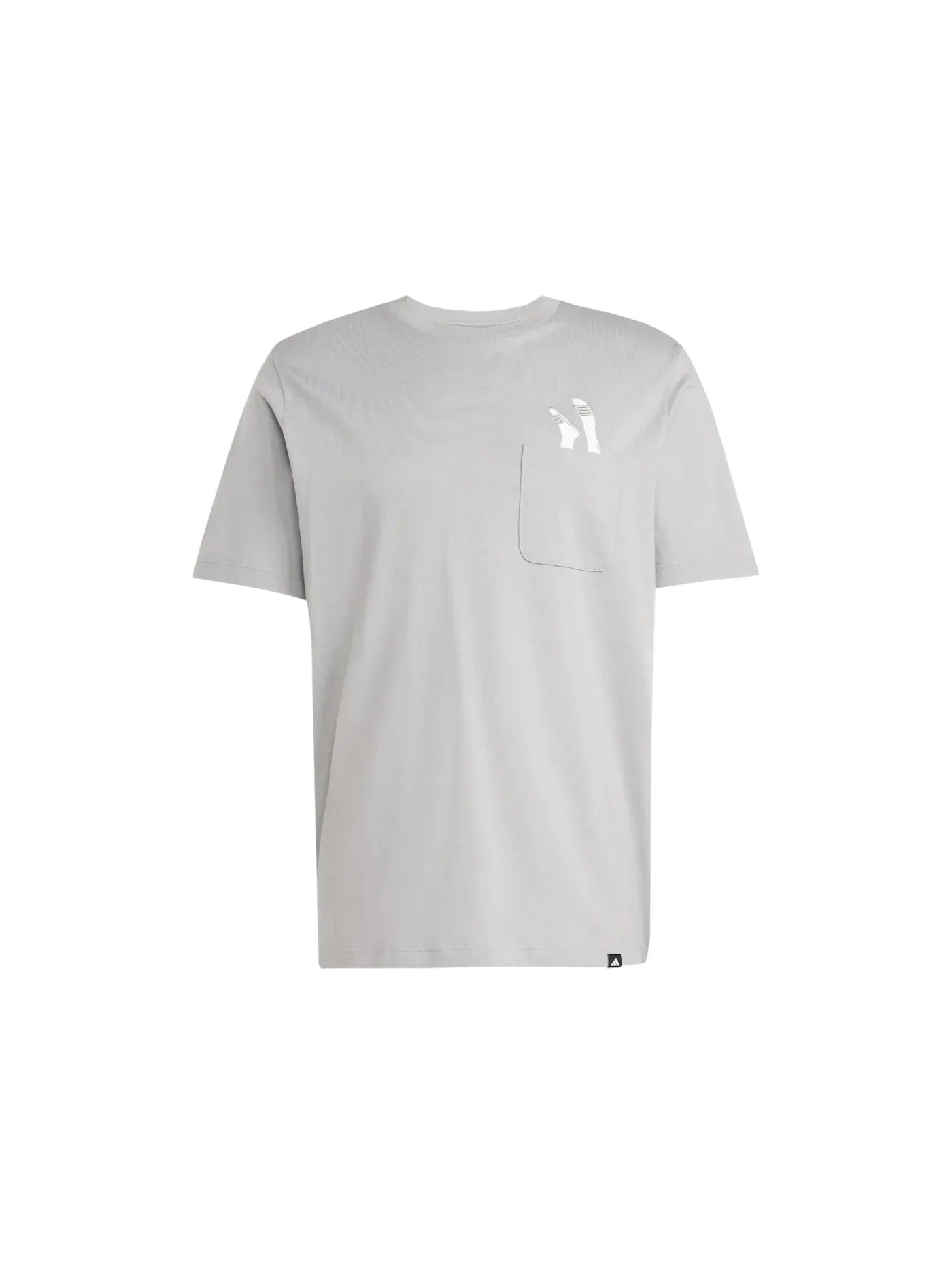 Мужская футболка с принтом T-Shirt Adidas — изображение 1 из 1, темно-серый серый