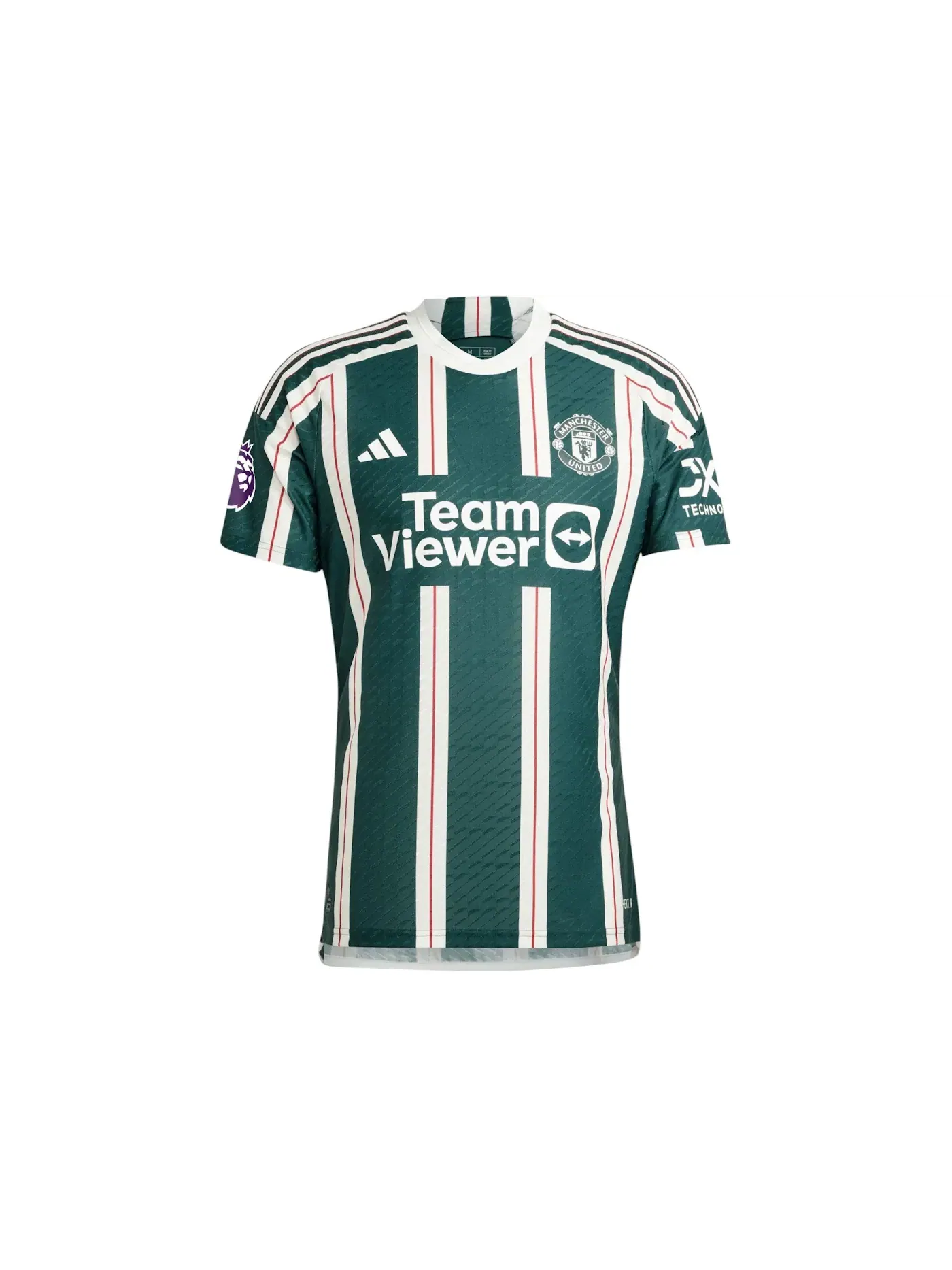 Мужская футбольная футболка с длинным рукавом Manchester United 2023/24 Away Adidas — изображение 1 из 2, зеленый