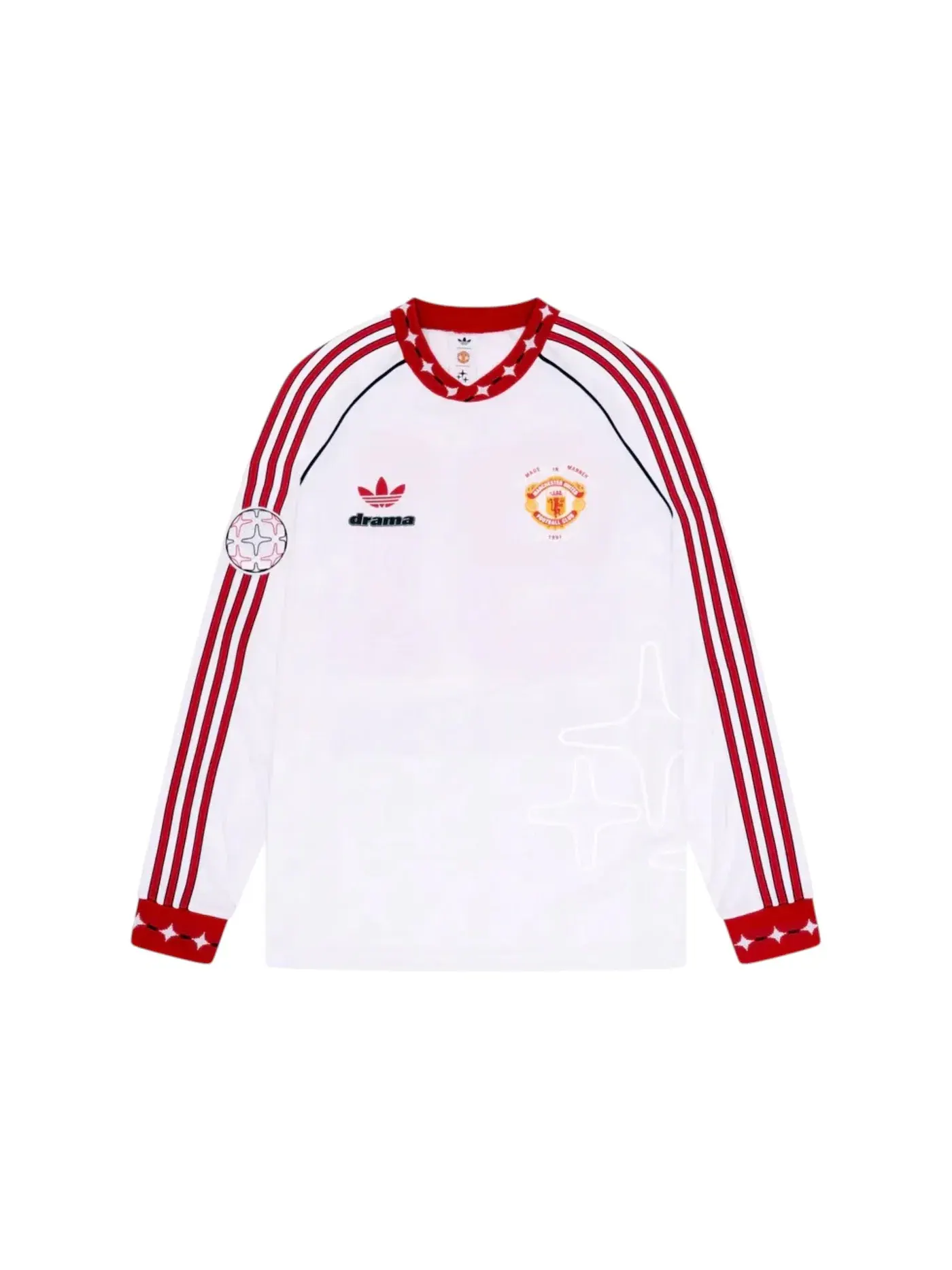 Мужская футболка с длинным рукавом Adidas Manchester United x Drama Call Long Sleeve Jersey — изображение 1 из 2