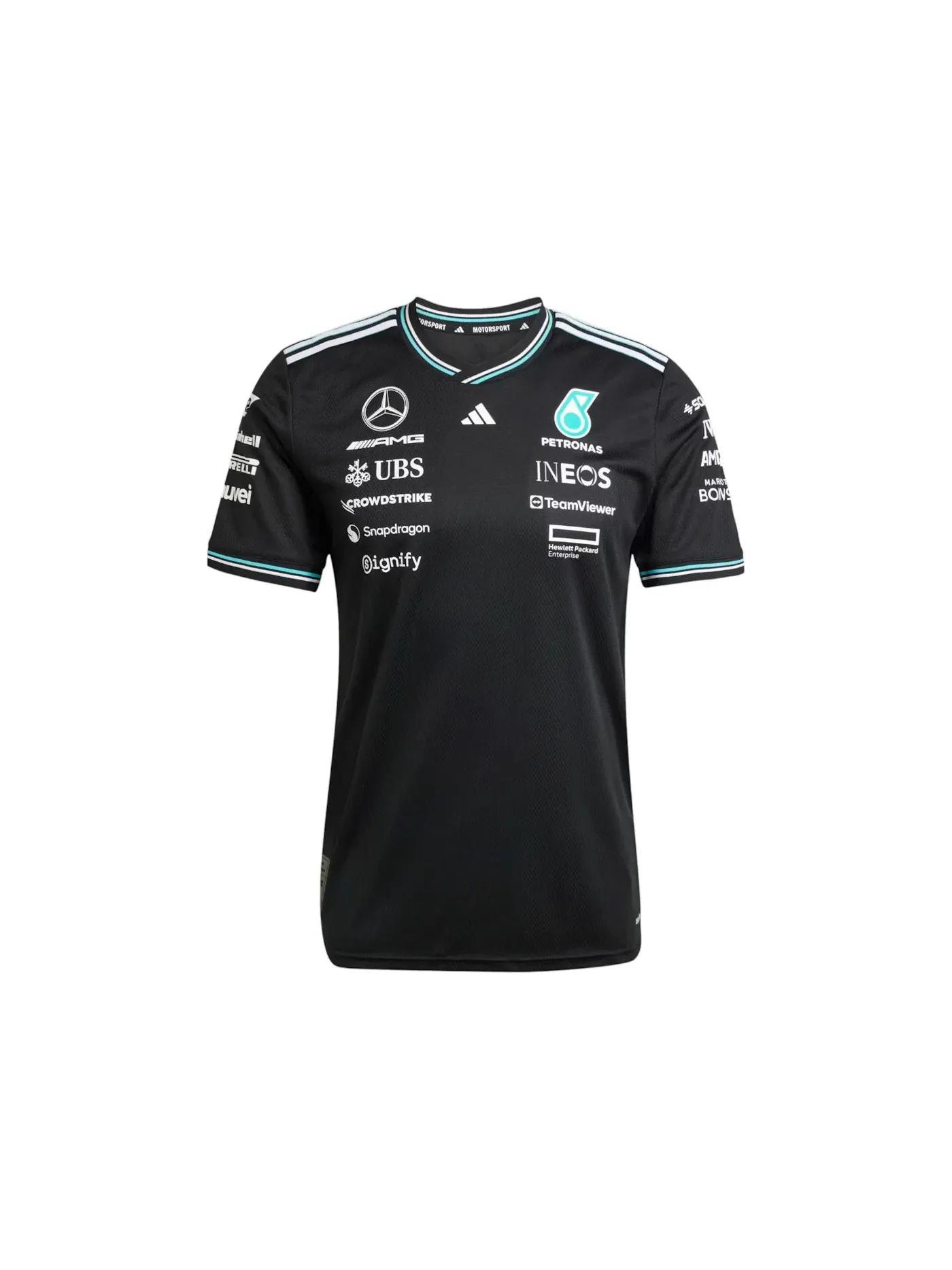 Мужская футбольная джерси Formula 1 Team Driver Authentic Adidas — изображение 1 из 1, черный
